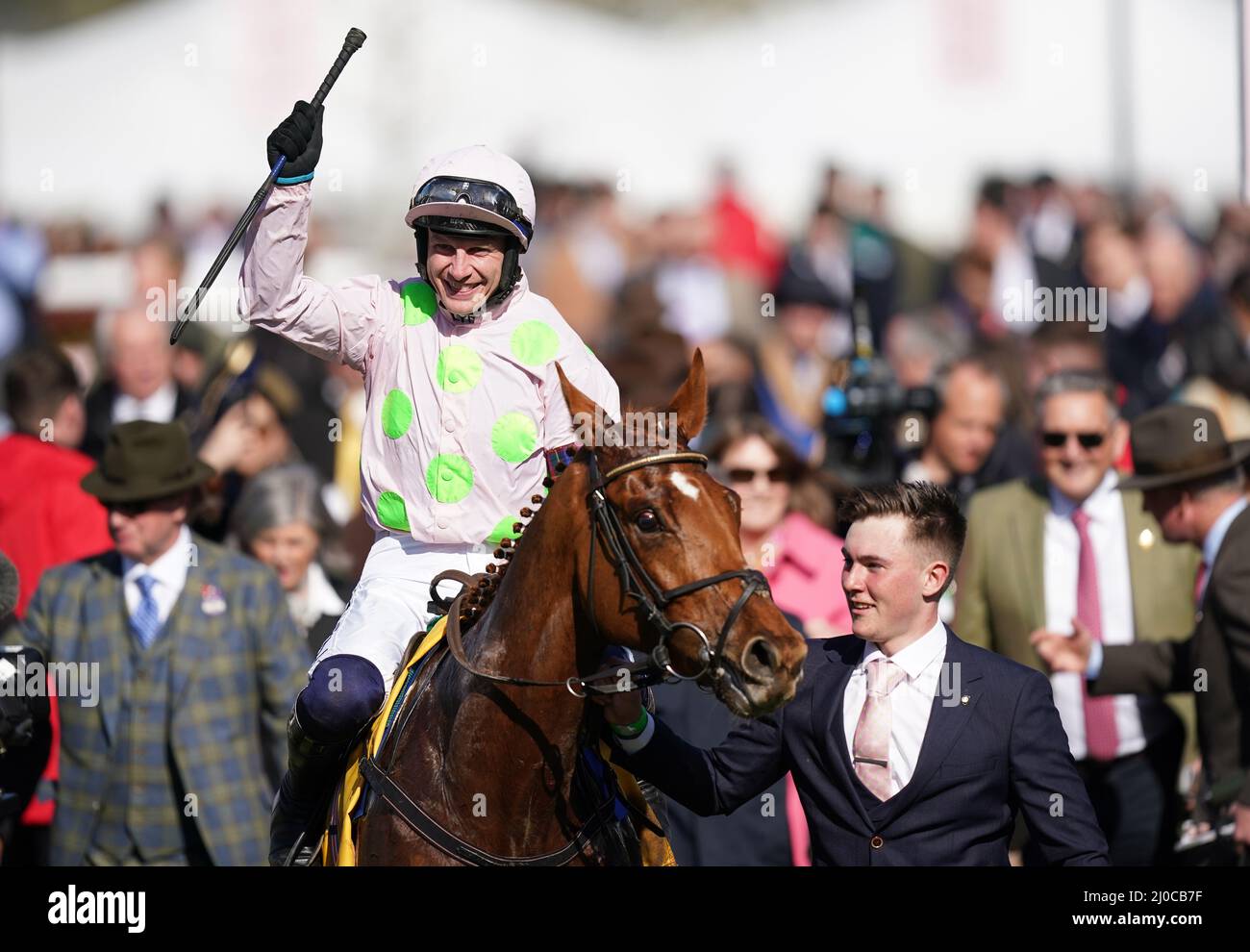 Vauban ridden by Paul Townend after winning the JCB Triumph Hurdle during day four of the Cheltenham Festival at Cheltenham Racecourse. Picture date: Friday March 18, 2022. Stock Photo