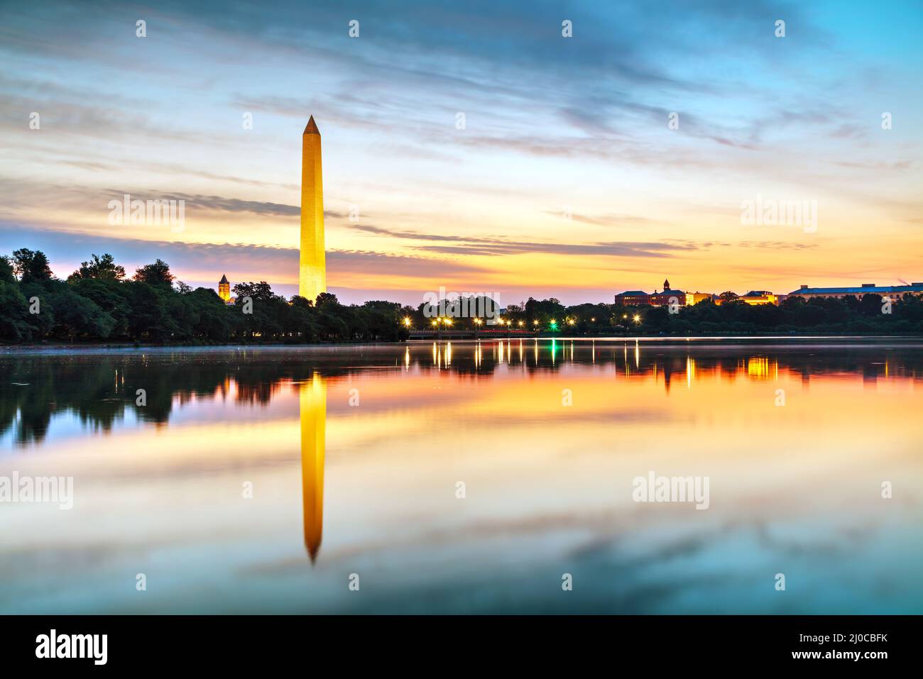 Washington Memorial monument in Washington, DC Stock Photo