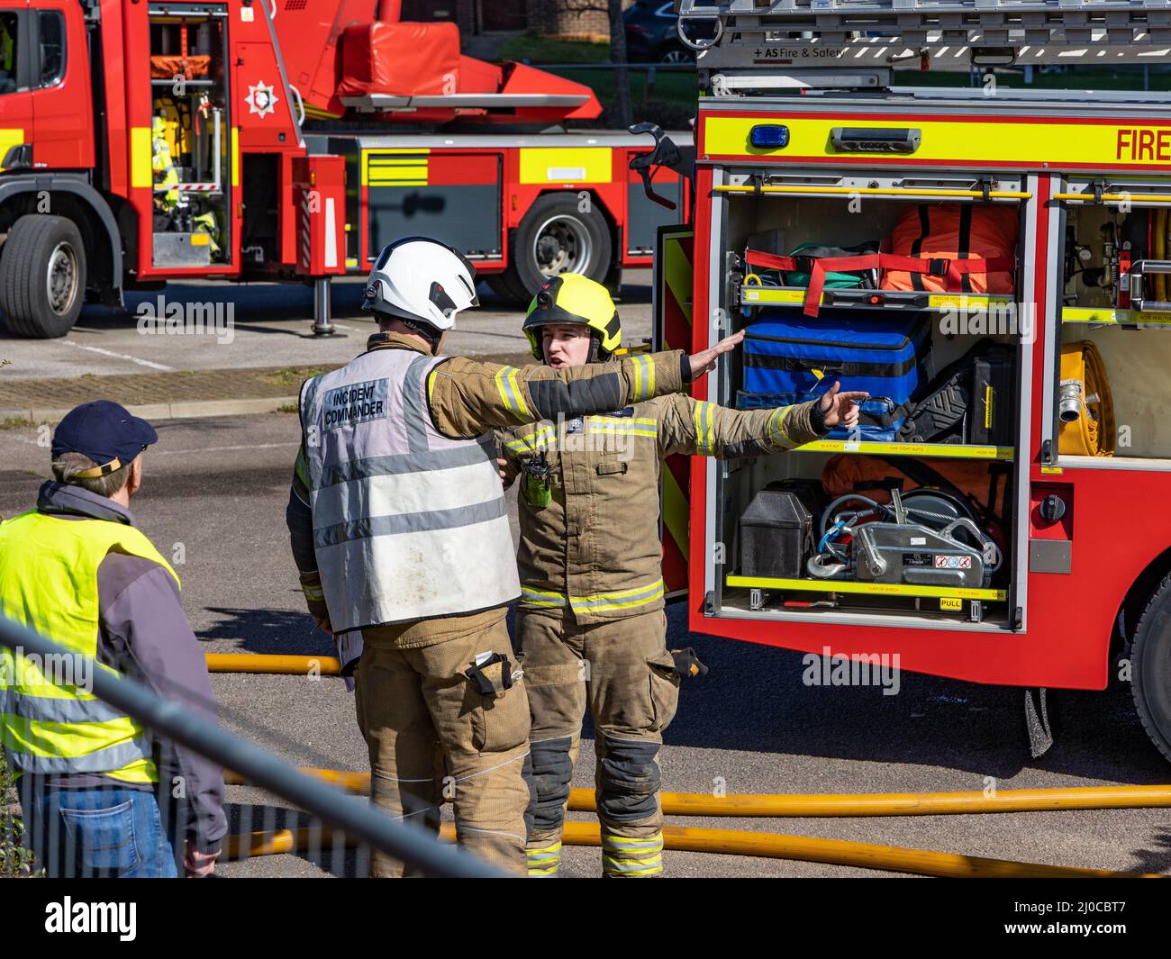 Milton Keynes, UK.18 Mar 2022. A multi-force training event involving ...