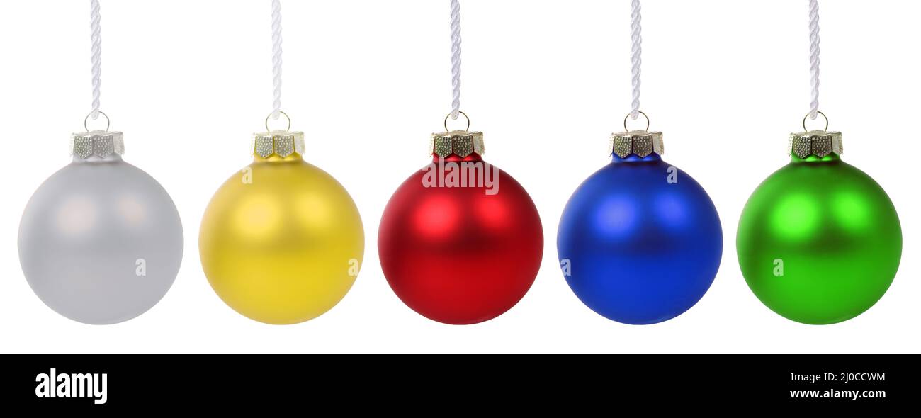 Christmas baubles Christmas baubles decoration free plate Stock Photo