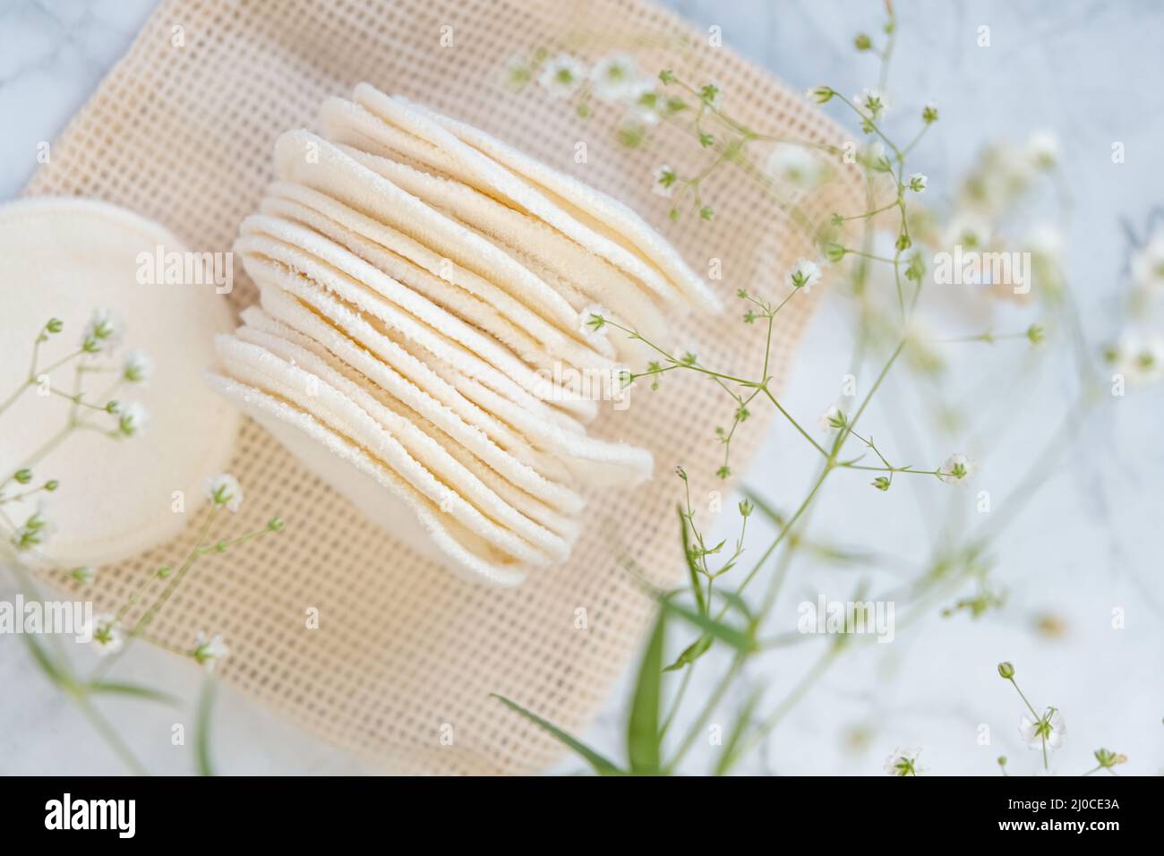 Reusable fabric sponges.Organic cotton reusable tissue cosmetic sponges ...