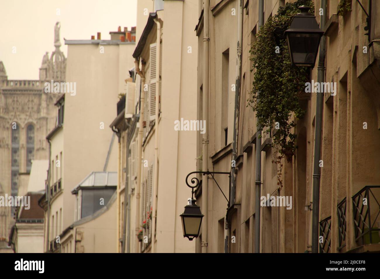 Of old historic street walls in Paris Stock Photo Alamy