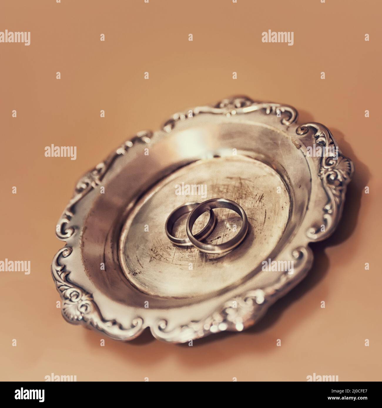 Wedding rings,vintage picture style Stock Photo Alamy