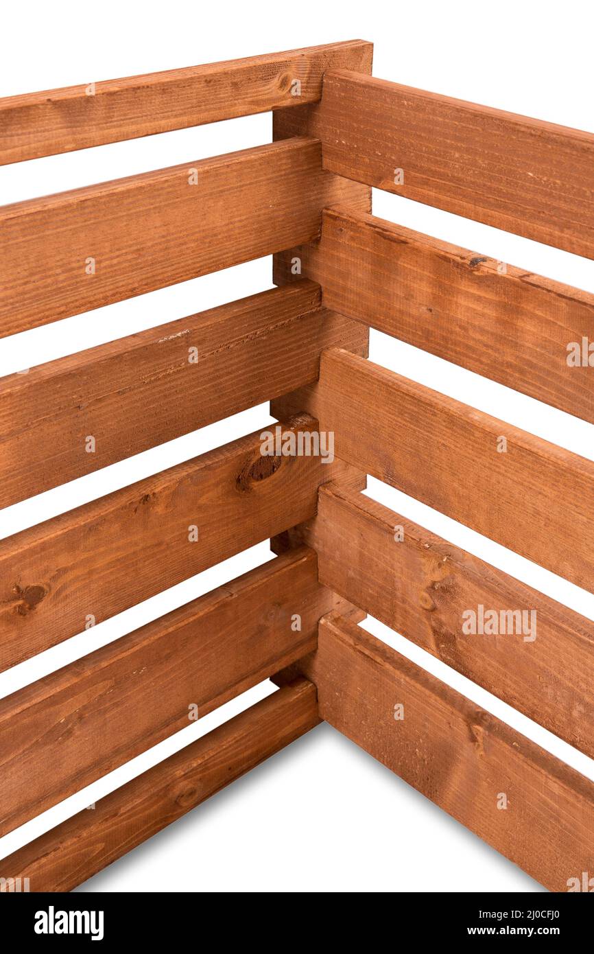 Wood Connection A detailed view of joining several boards Stock Photo