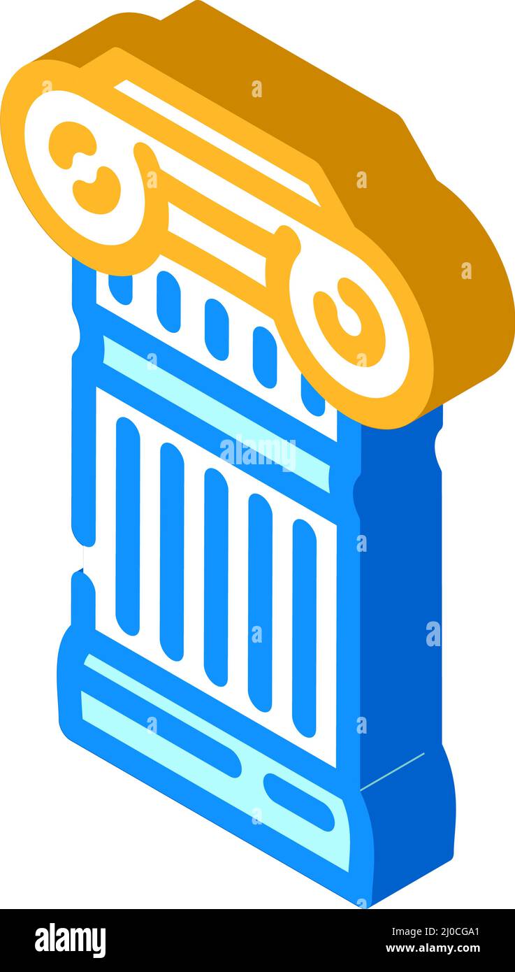 column antique building isometric icon vector illustration Stock Vector ...