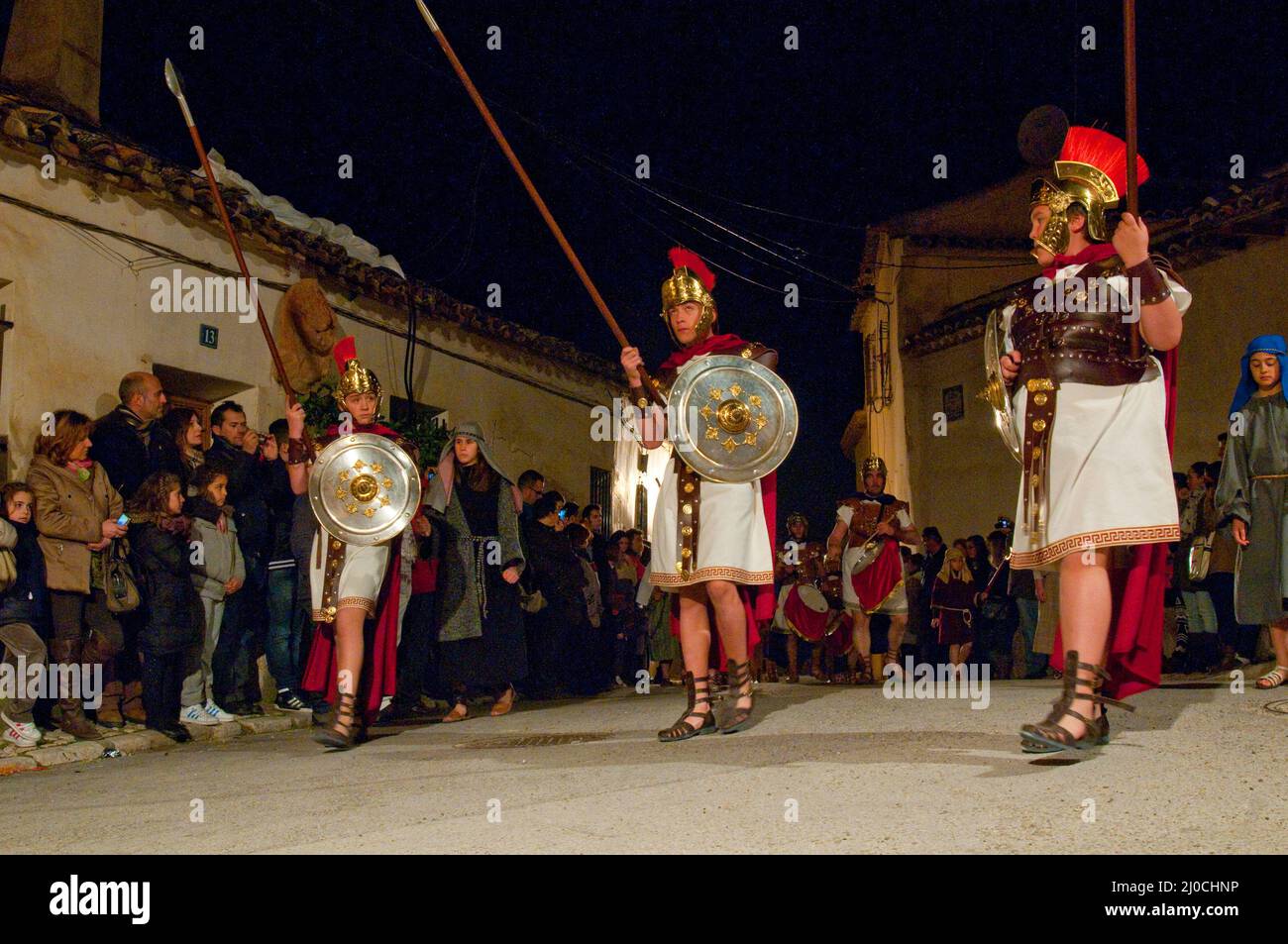 Passion of Chinchon, traditional Holy Week performance. Chinchon, Madrid province, Spain. Stock Photo