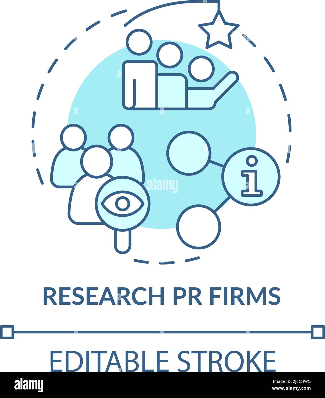 Research PR firms turquoise concept icon Stock Vector Image & Art - Alamy