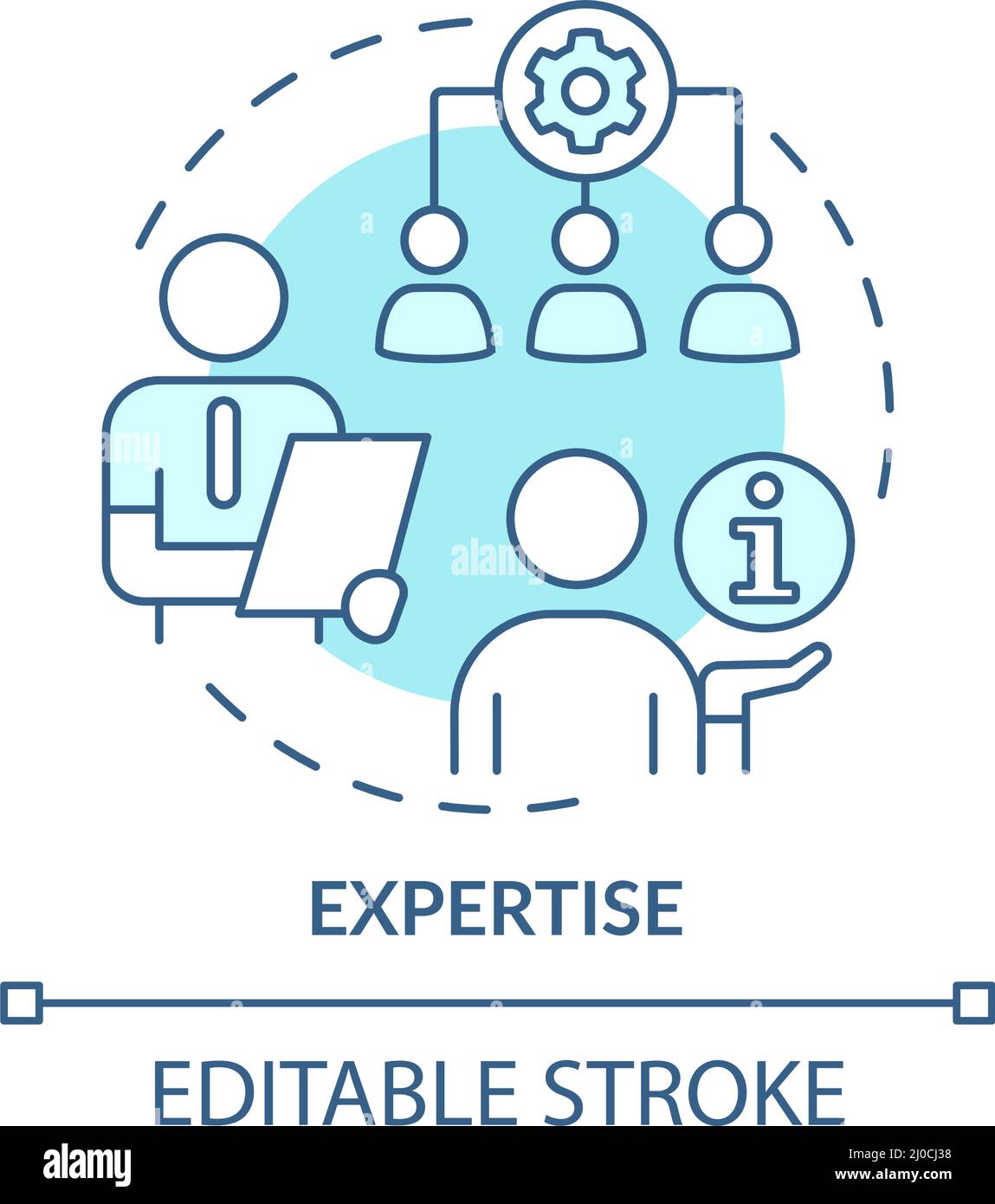 Expertise turquoise concept icon Stock Vector