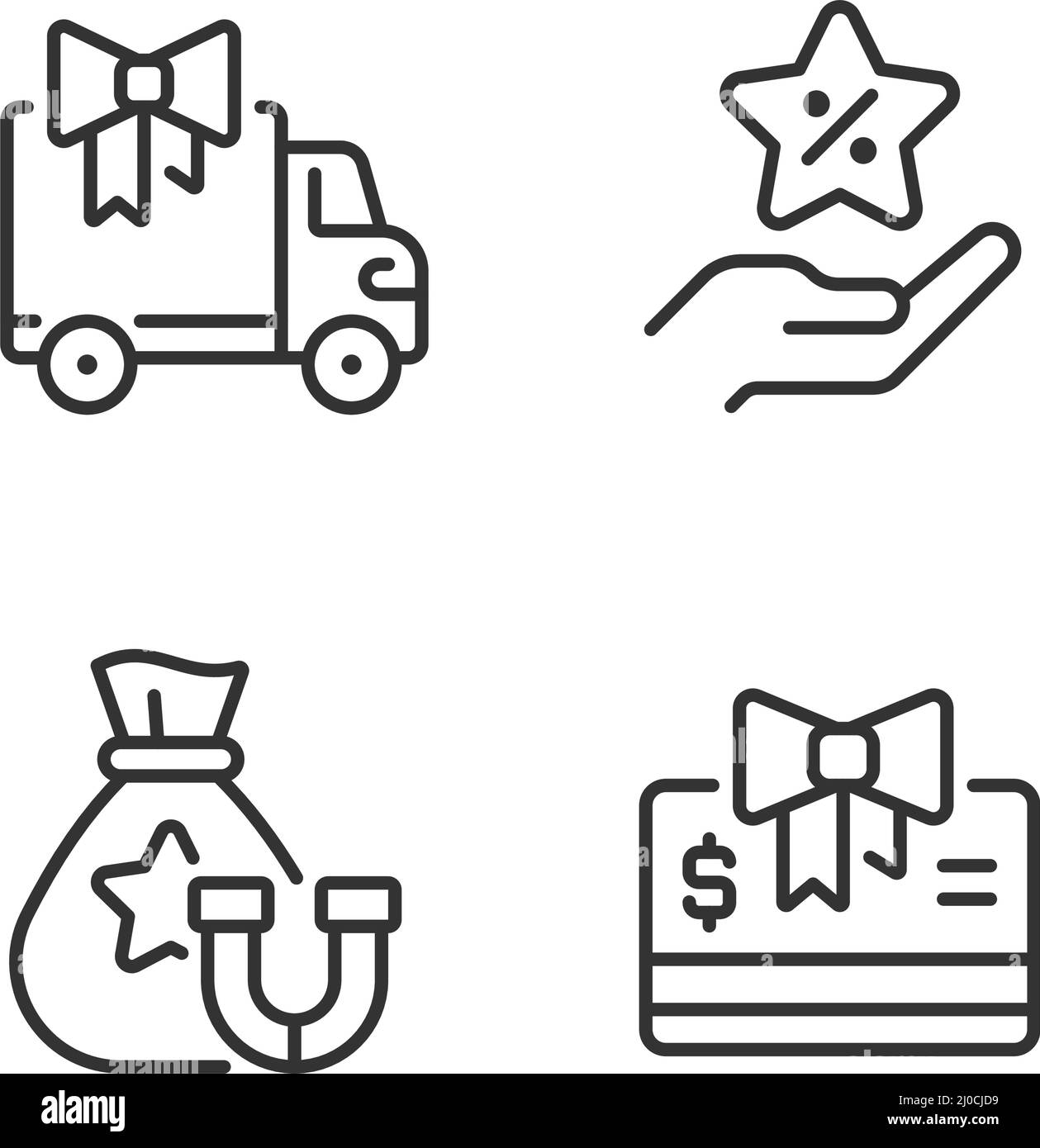 Ecommerce marketing pixel perfect linear icons set Stock Vector Image ...