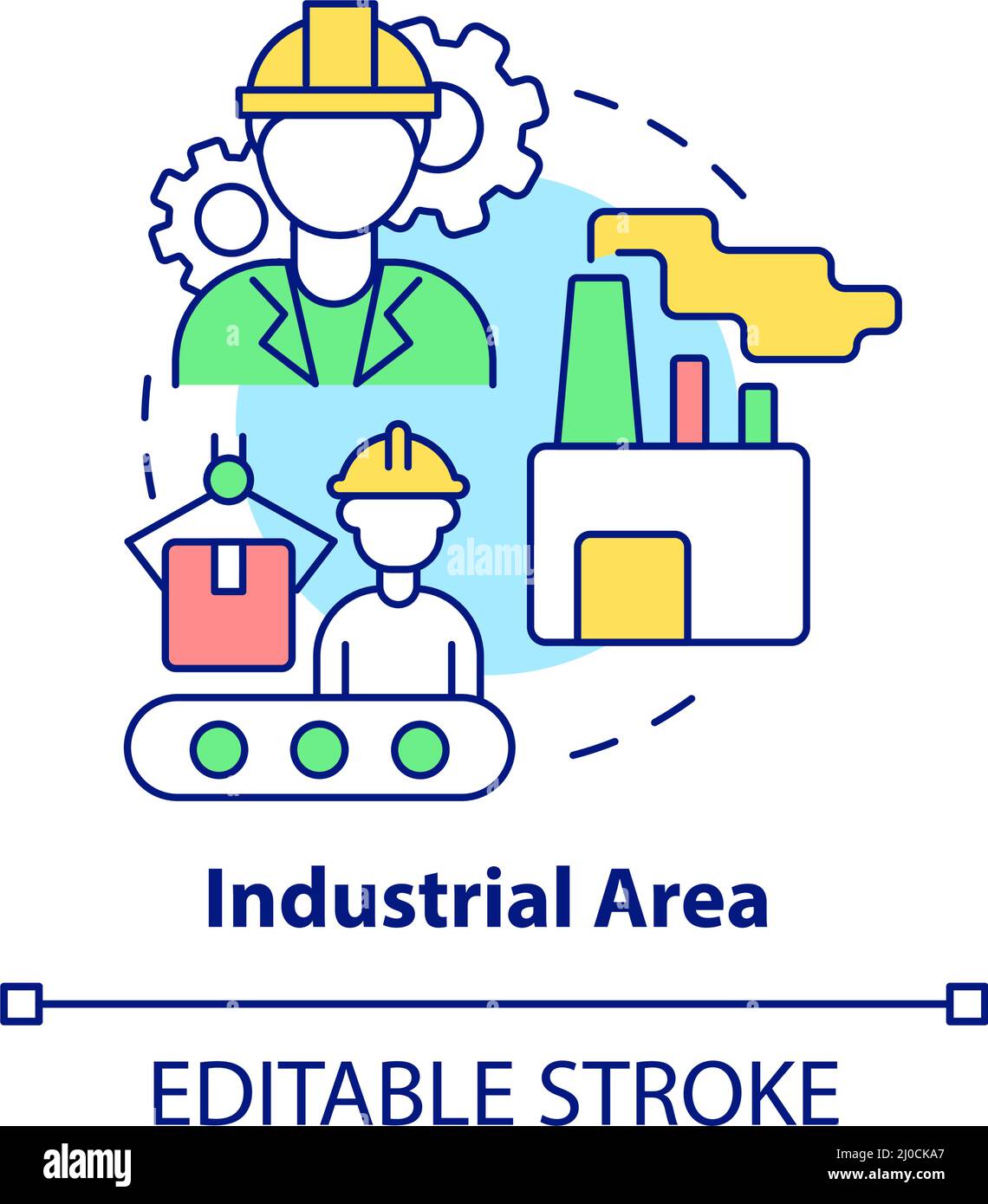 Industrial area concept icon Stock Vector Image & Art - Alamy