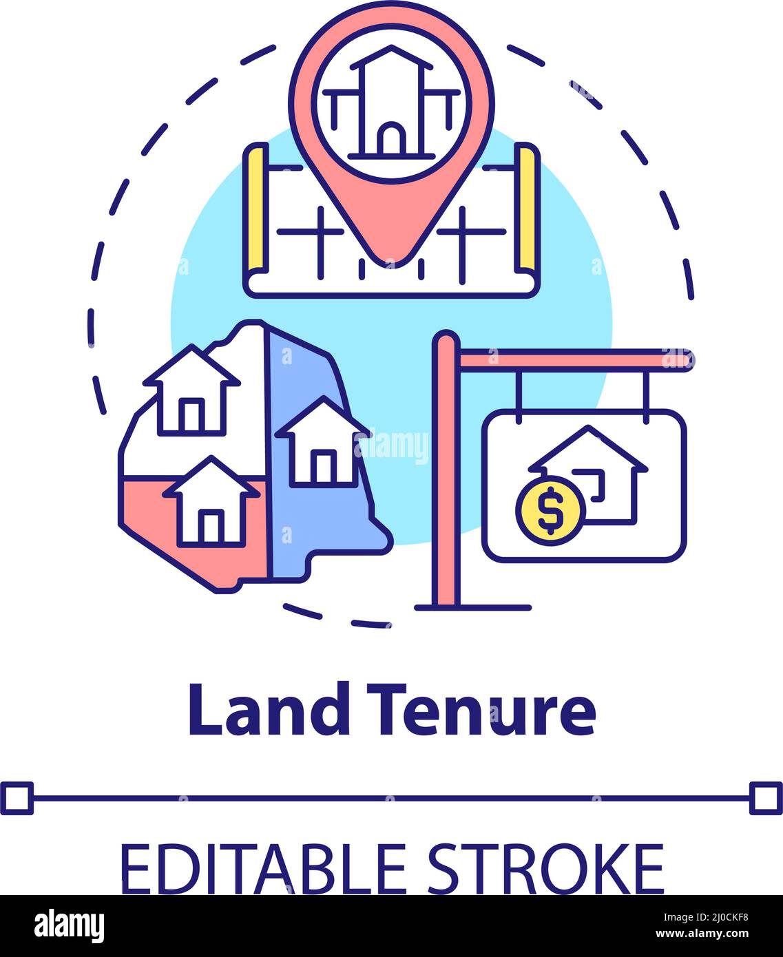 Land Tenure Concept Icon Stock Vector Image Art Alamy land-reforms-evolution-of-land-tenure-system-sociology-optional-for