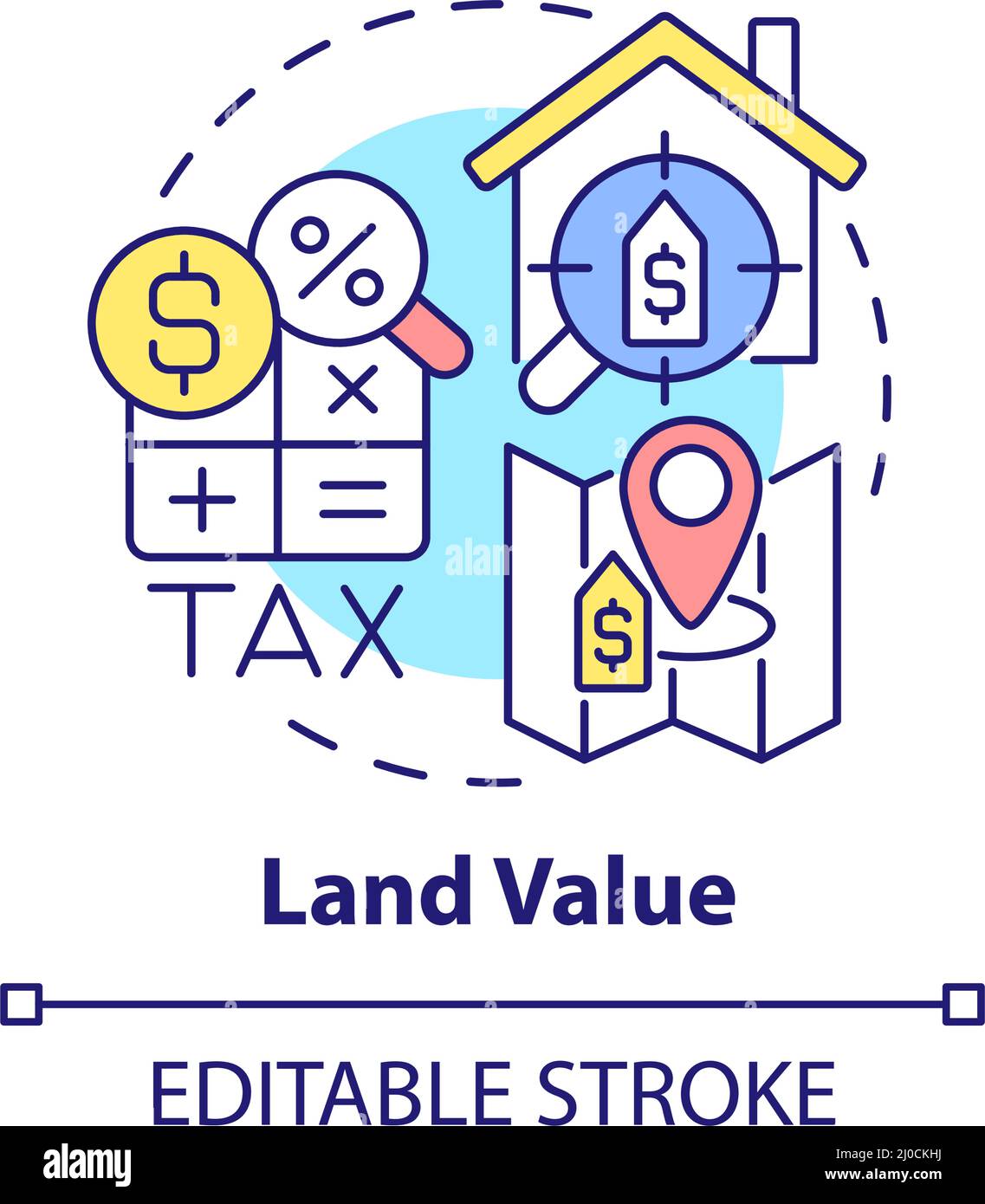 Land Value Concept Icon Stock Vector Image Art Alamy canada-proud-vote-for-ndp-politicians-get-ndp-tax-hikes-instagram