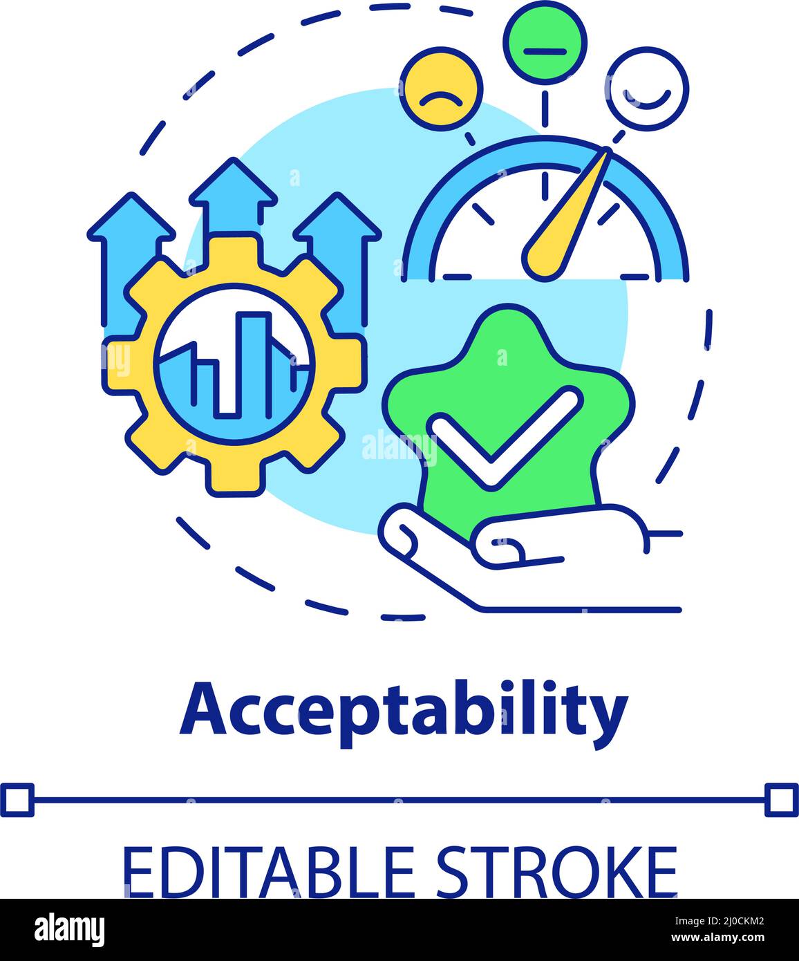 Acceptability concept icon Stock Vector