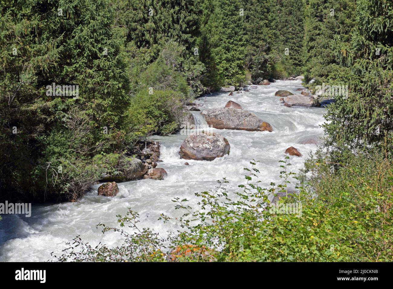 Grigorievka gorge, Kungei Alatoo Mountains, Kyrgyzstan Stock Photo