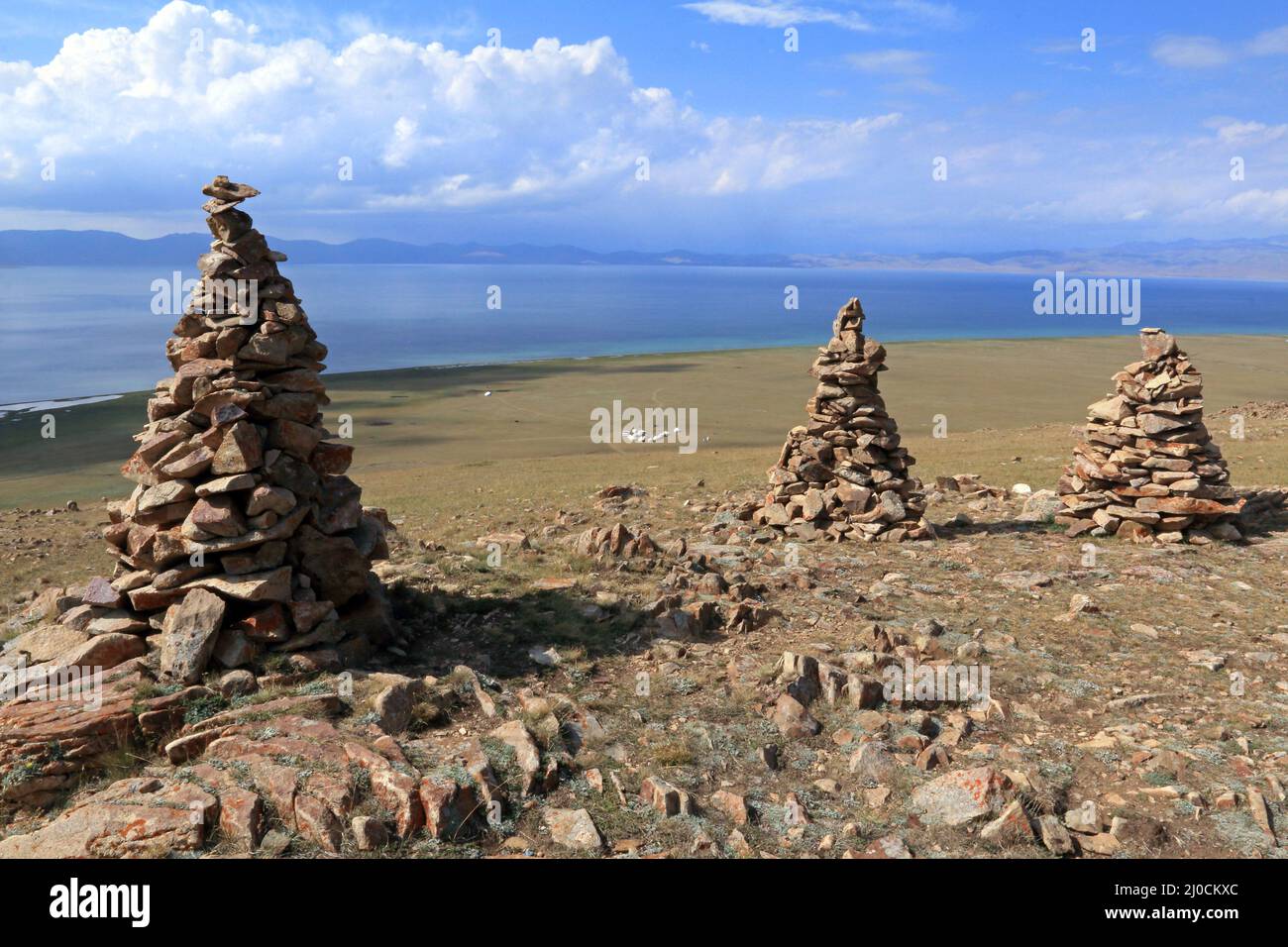 Song Kol Lake, Central Kyryzstan Stock Photo