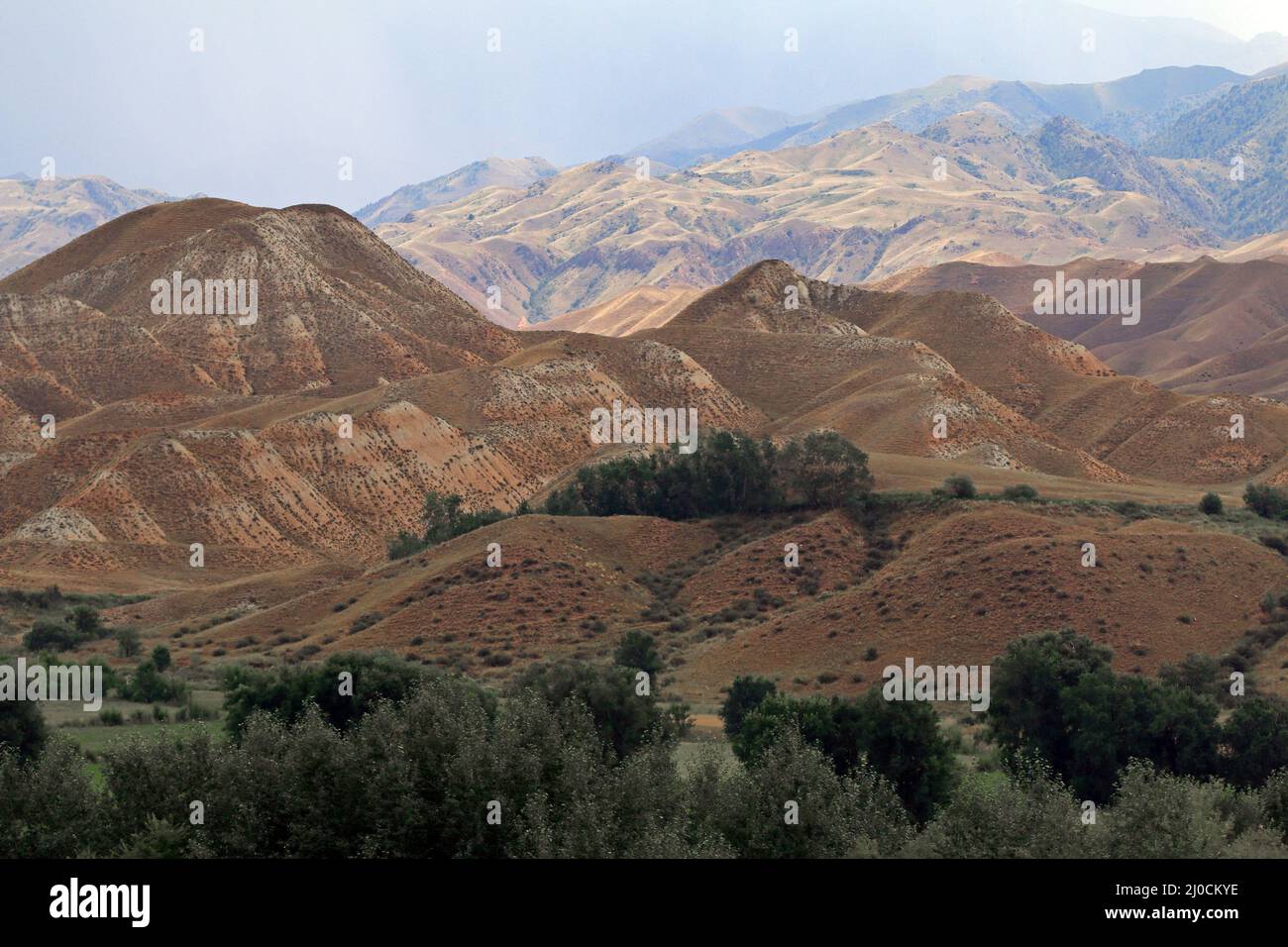 KÃ¶bÃ¼k Canyon, KÃ¶komeren Valley, Cental Kyrgyzstan Stock Photo