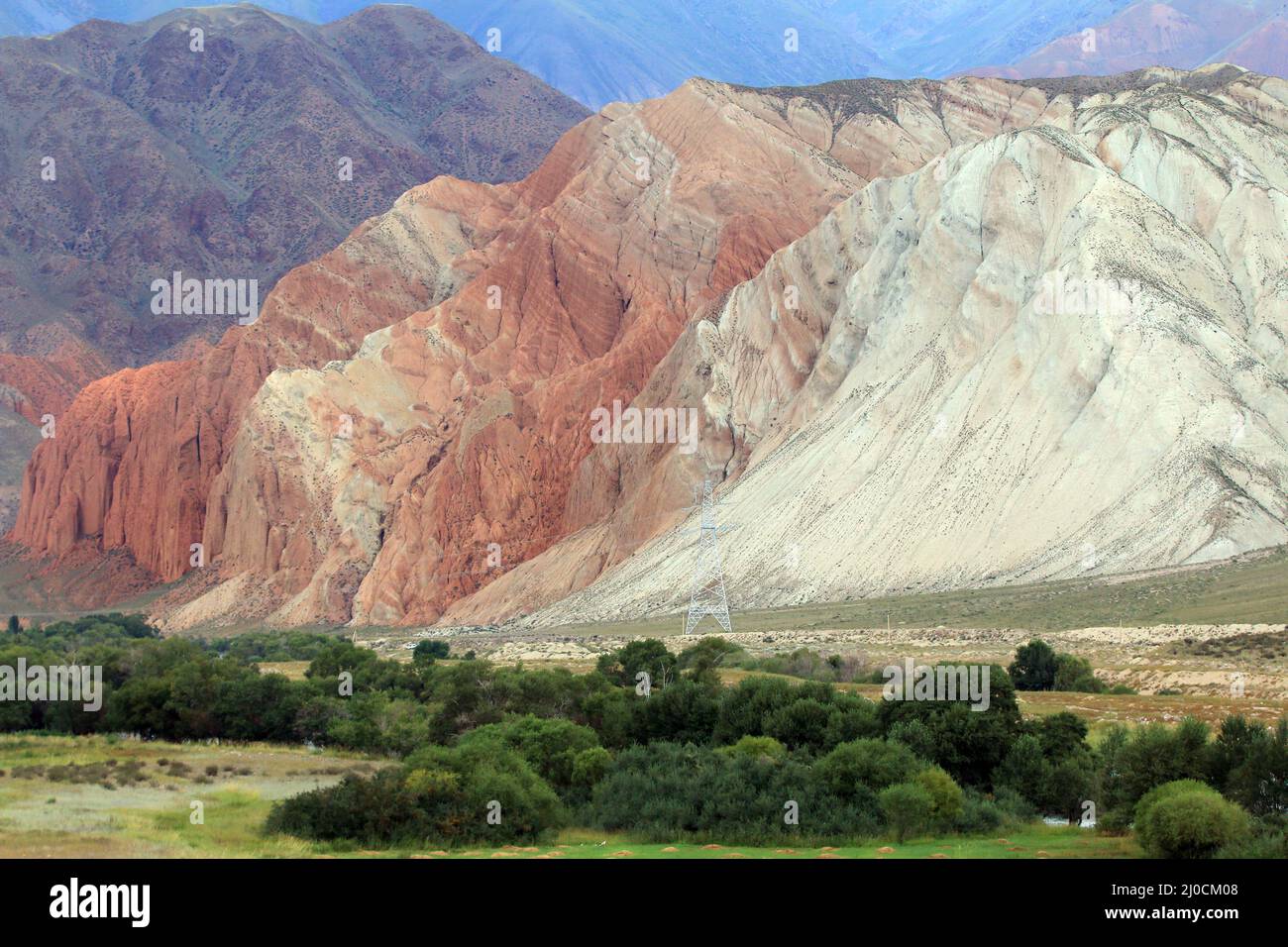 KÃ¶bÃ¼k Canyon, KÃ¶komeren Valley, Cental Kyrgyzstan Stock Photo