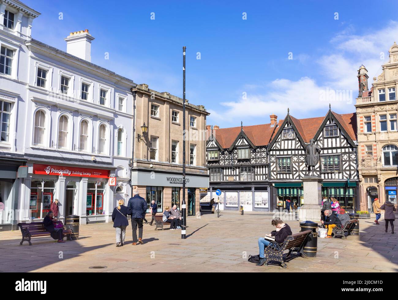 Shrewsbury Square or The Square Shrewsbury Shropshire England UK GB Europe Stock Photo