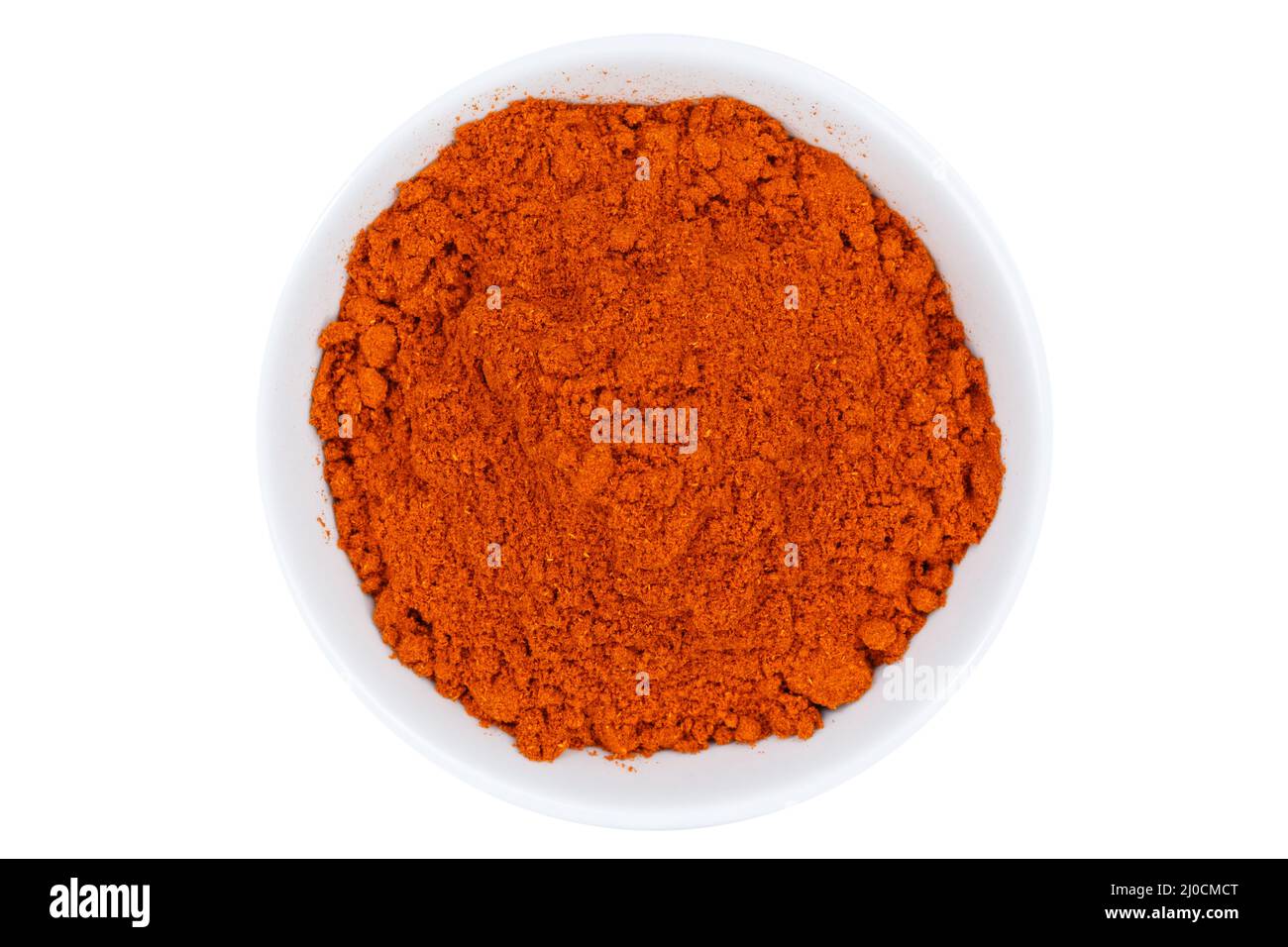 Paprika powder paprika powder spicy from above isolated exempt Stock Photo