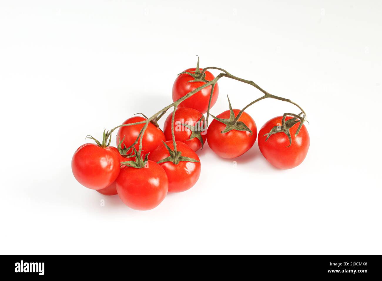 Cherry tomatoes branch isolated on white background Stock Photo - Alamy