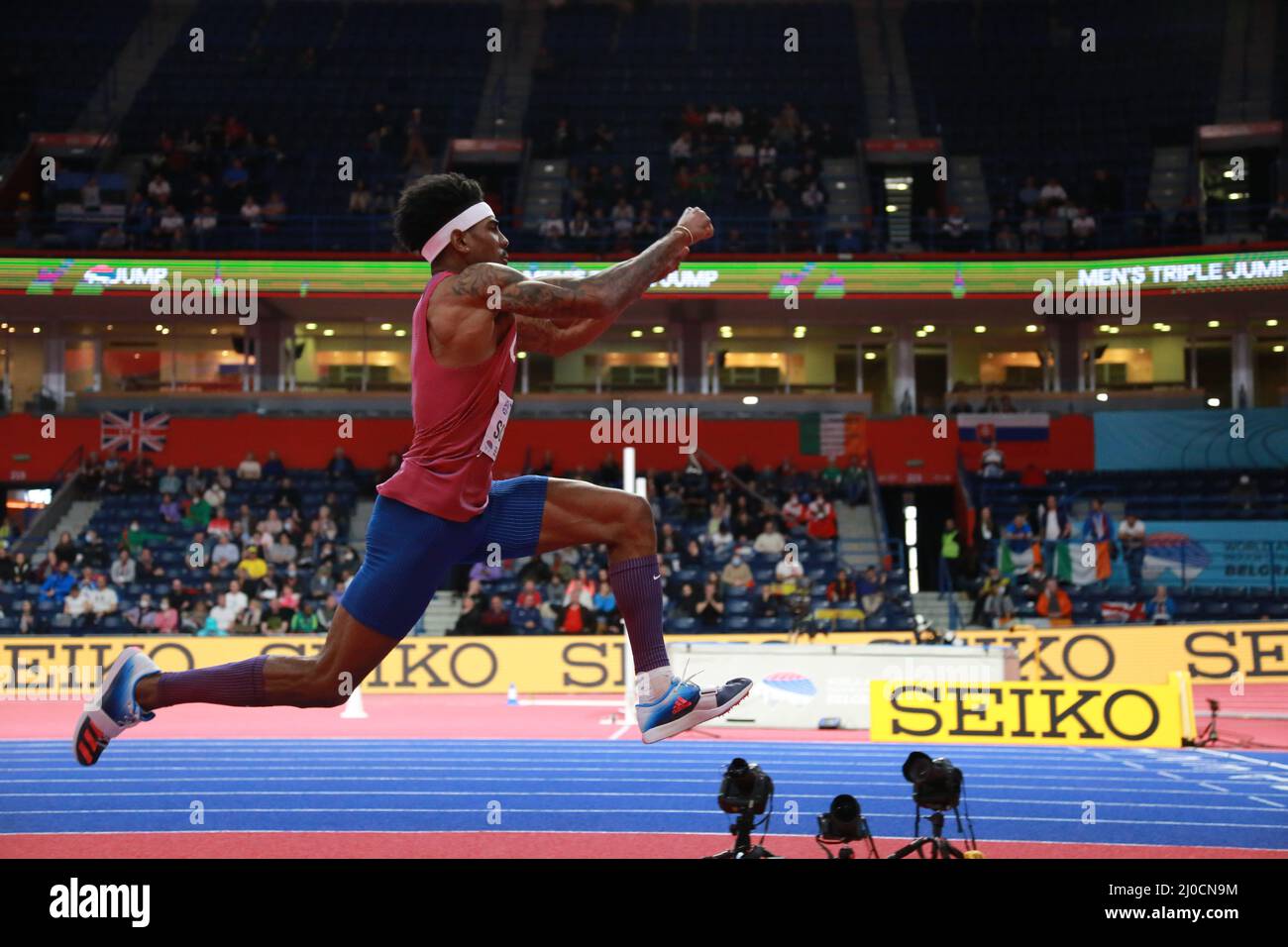 Belgrade, Serbia. 18th Mar, 2022. Donald Scott of the United States