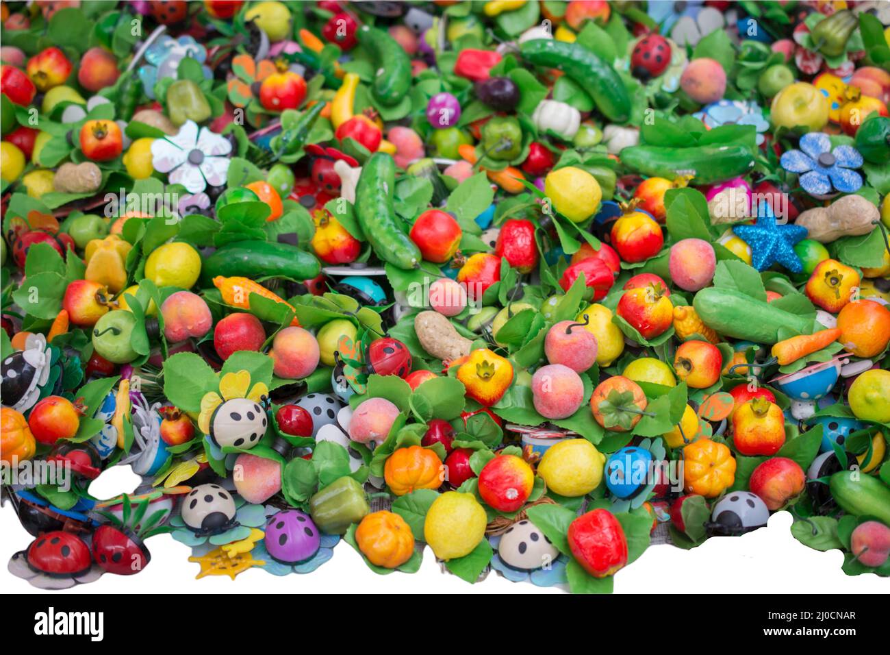 Closeup of fake fruits and vegetables decoration Stock Photo Alamy