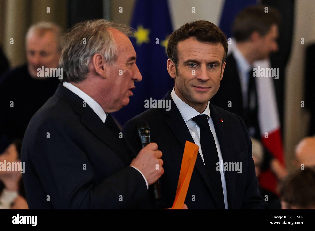Pau, France. 18th Mar, 2022. French President and candidate for re