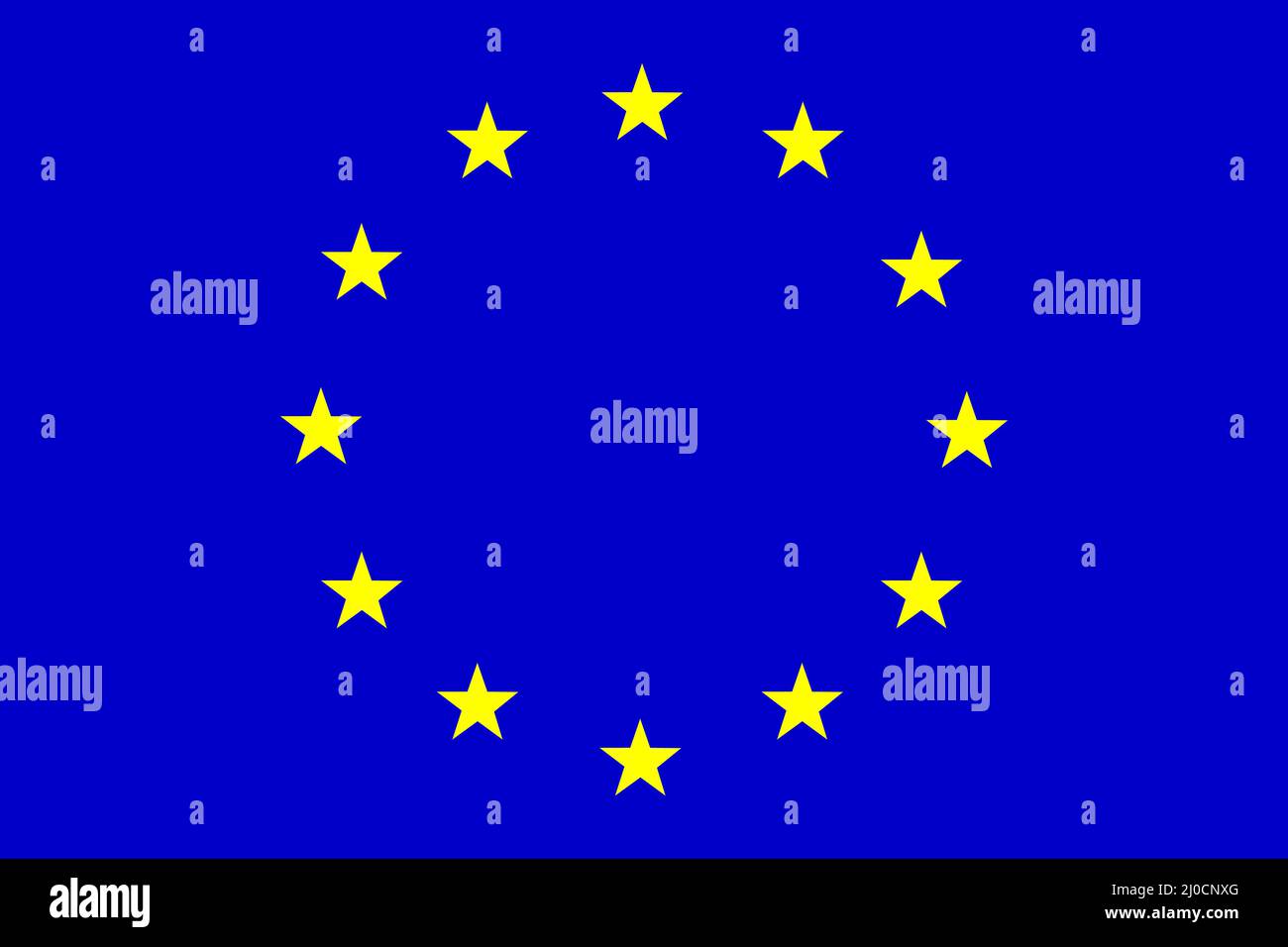 European Union. Flag of European Union. llustration of the flag of European Union. Horizontal design. Abstract design. Illustration. Map. Stock Photo