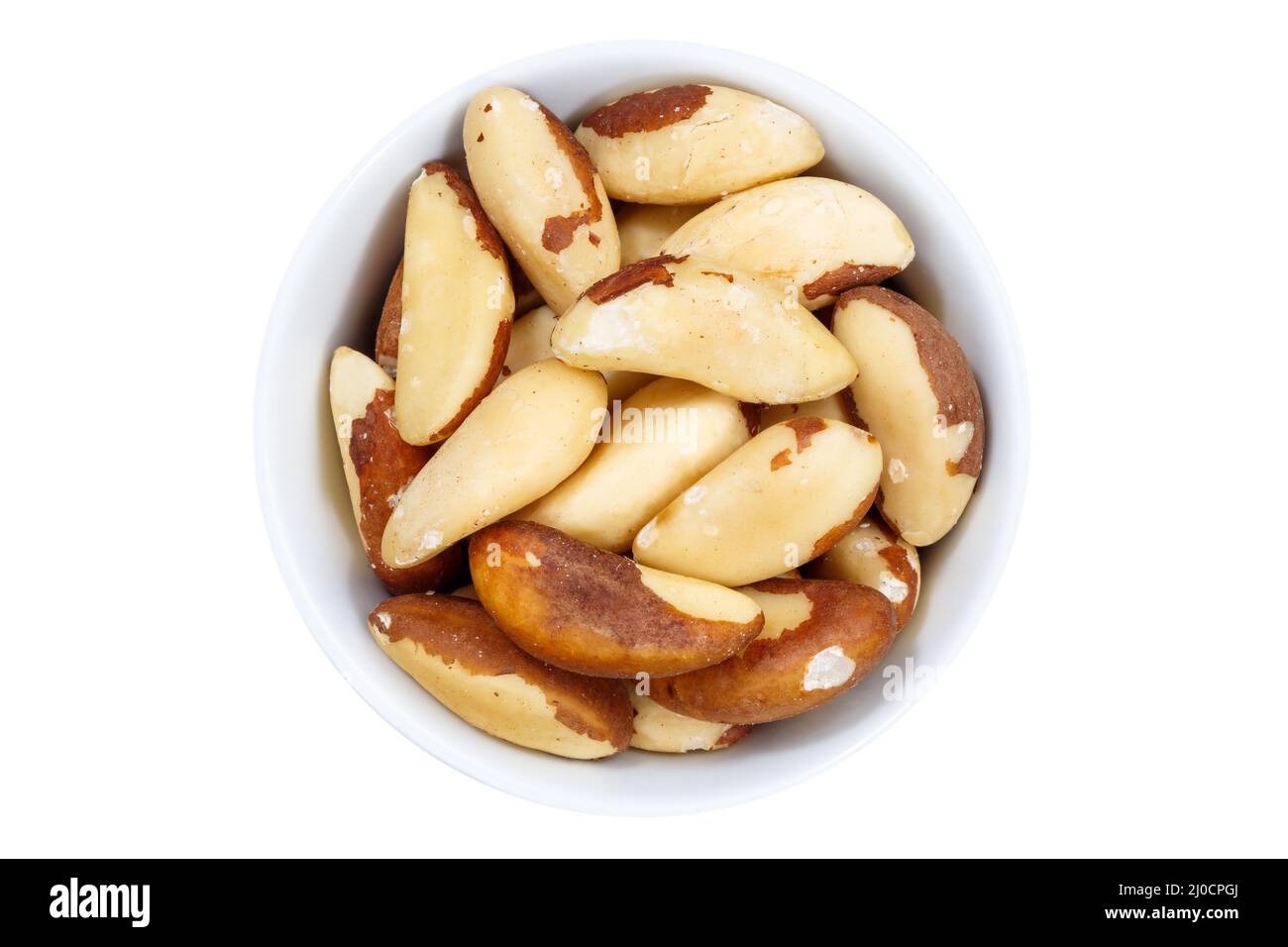 Brazil nuts nuts from above isolated exempted exempted Stock Photo
