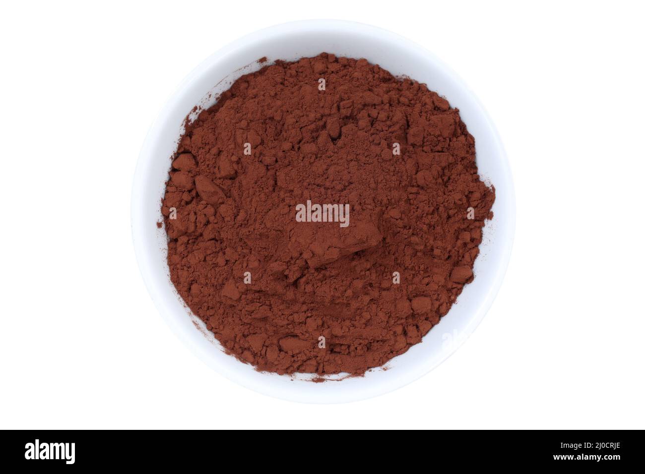 Cocoa powder cocoa powder isolated from above exempted exemplar Stock Photo