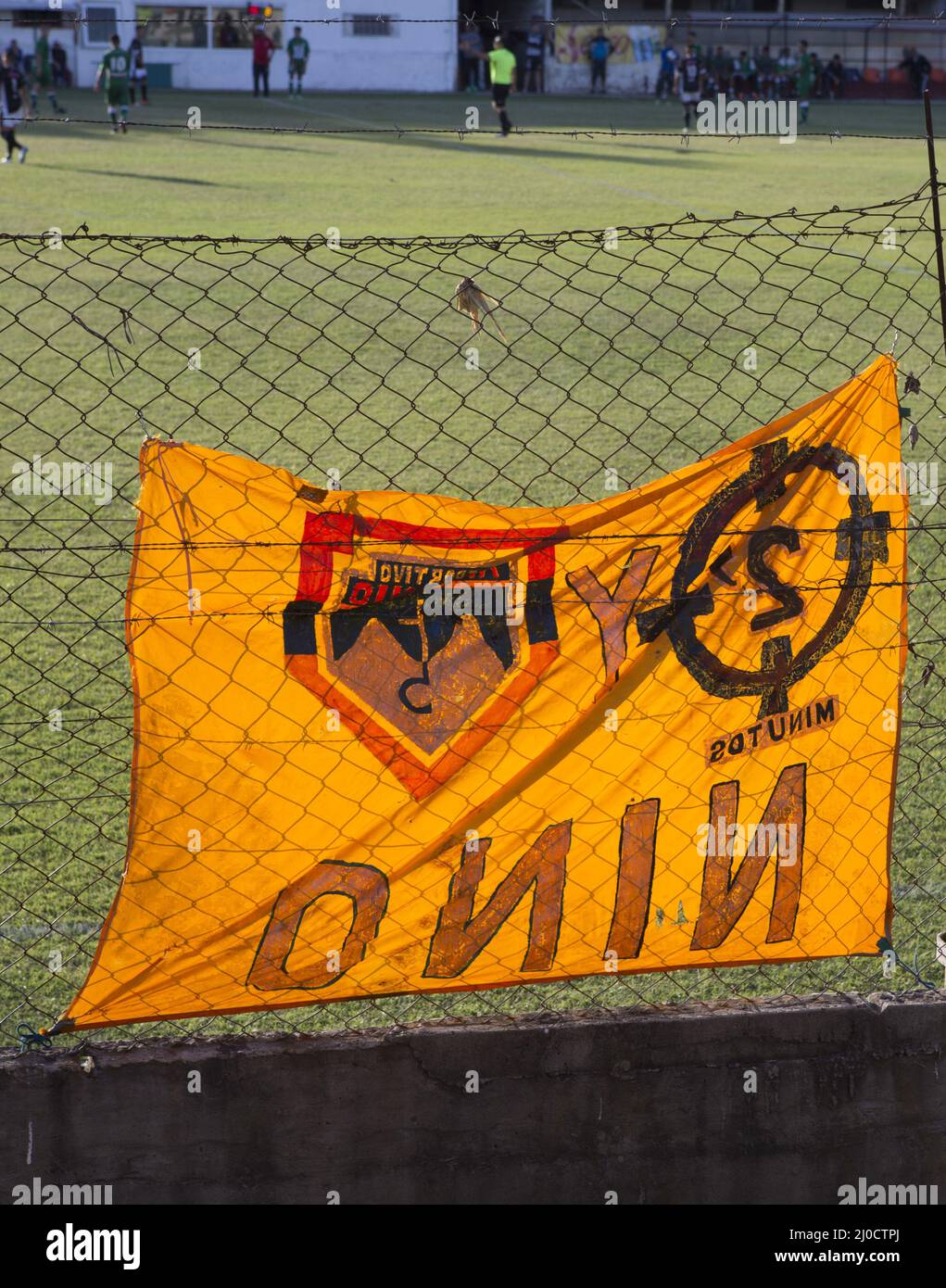 Flag in stadion Stock Photo
