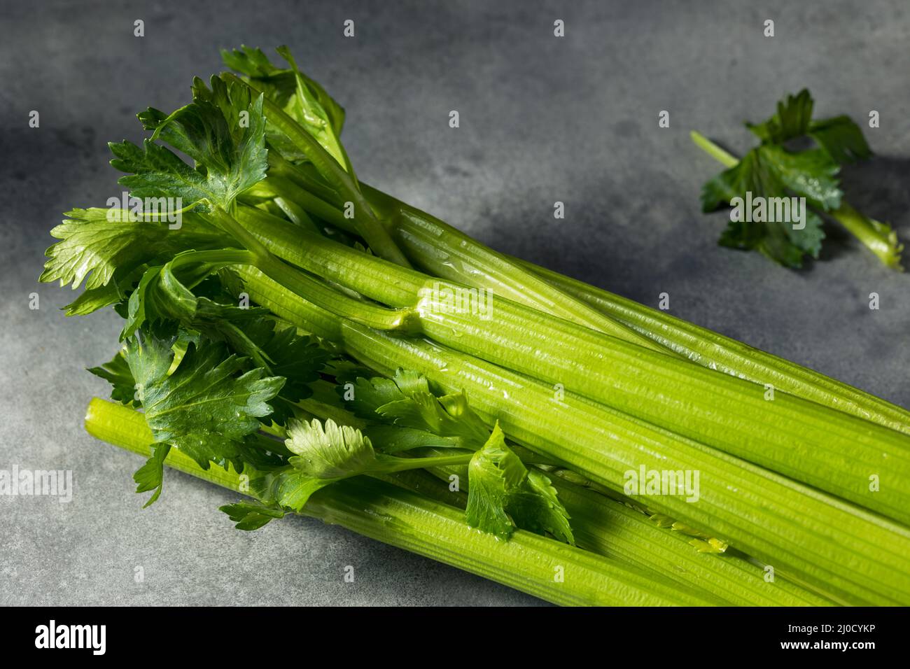 Raw Green Organic Celery Stalks in a Bunch Stock Photo Alamy