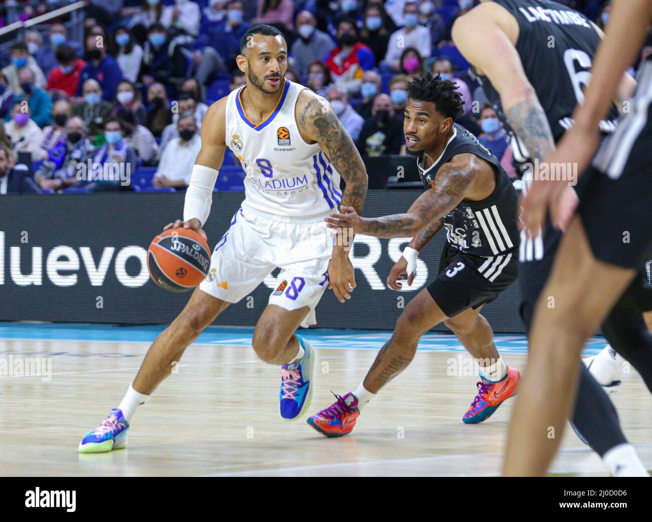 Madrid, Spain. 17th Mar, 2022. Chris Jones of Asvel Lyon-Villeurbanne  during the Turkish Airlines Euroleague basketball match between Real Madrid  and Asvel Lyon-Villeurbanne on march 17, 2022 at Wizink Center in Madrid