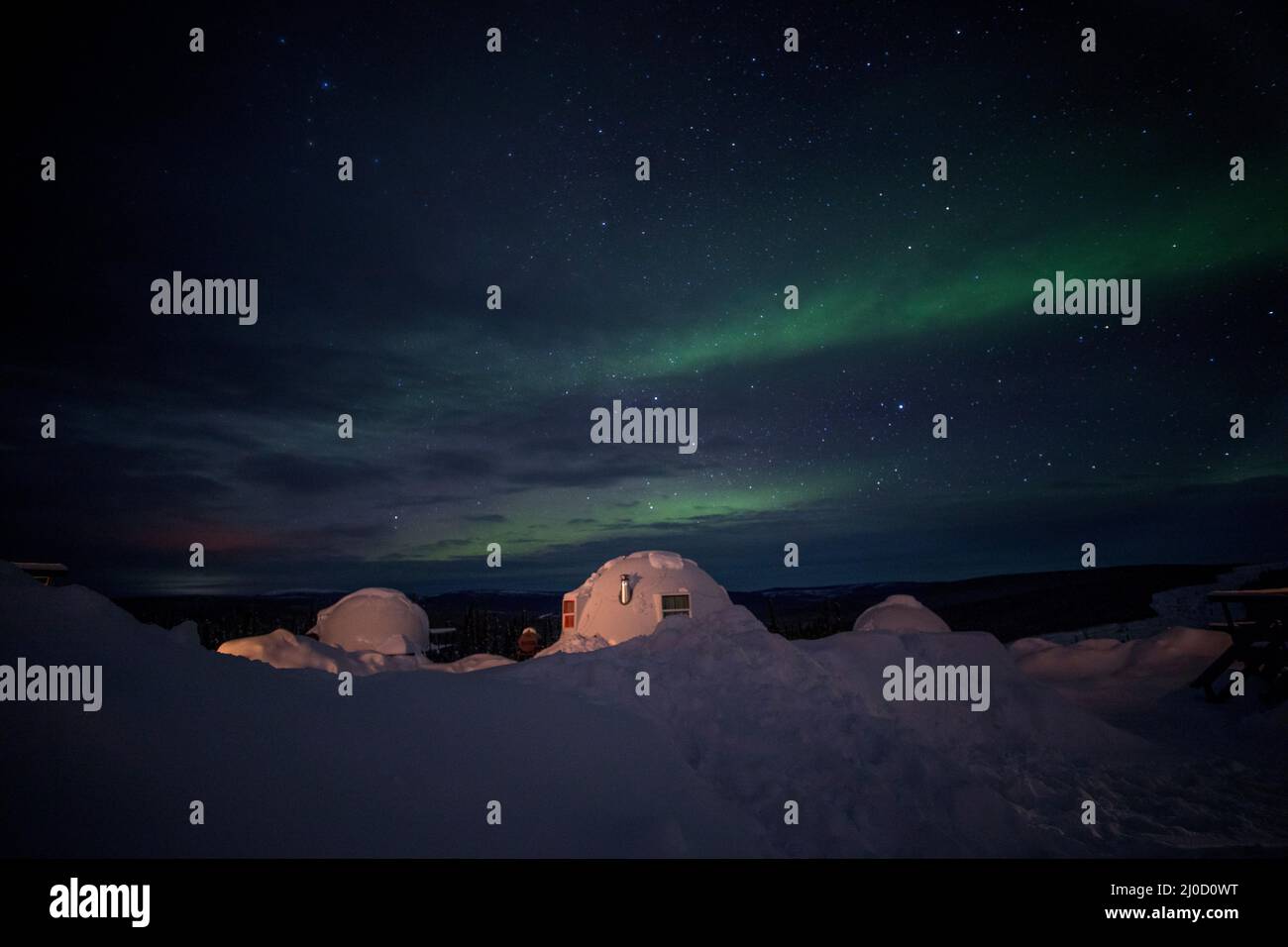 Northern Lights, Aurora, Borealis Basecamp, Fairbanks, Alaska Stock