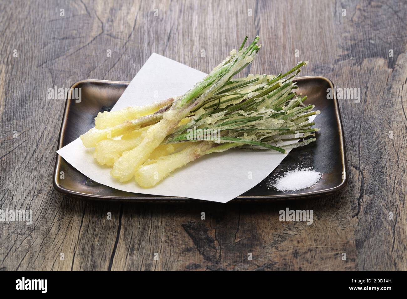 shima rakkyo ( okinawa shallot ) tempura, japanese food Stock Photo - Alamy