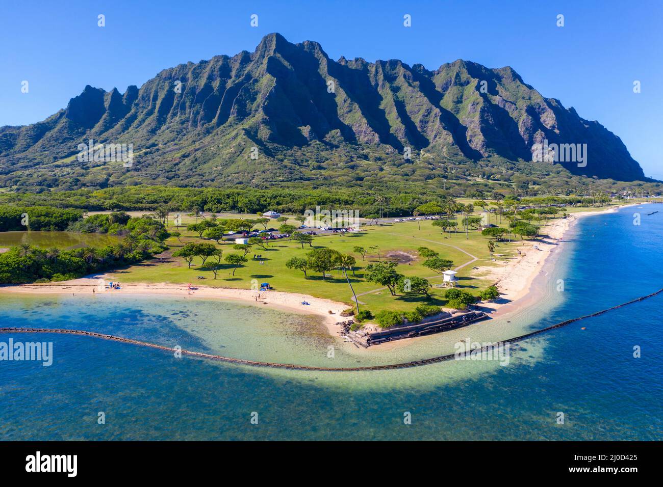 Kualoa Beach Park, Kaneohe Bay, Oahu, Hawaii Stock Photo Alamy