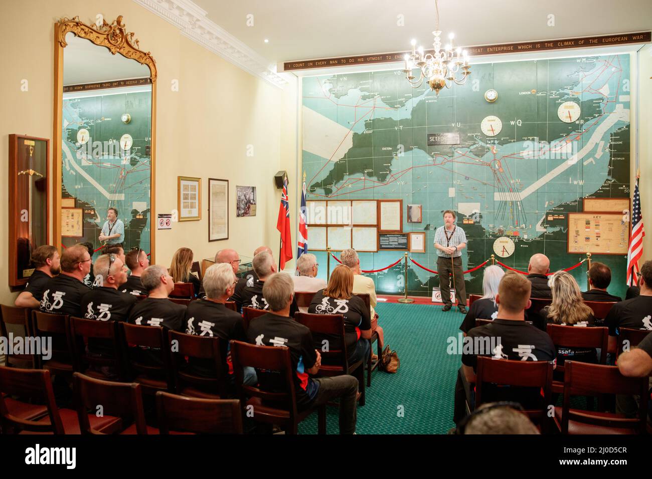 World War 2 D-Day map room in Southwick House, UK Stock Photo