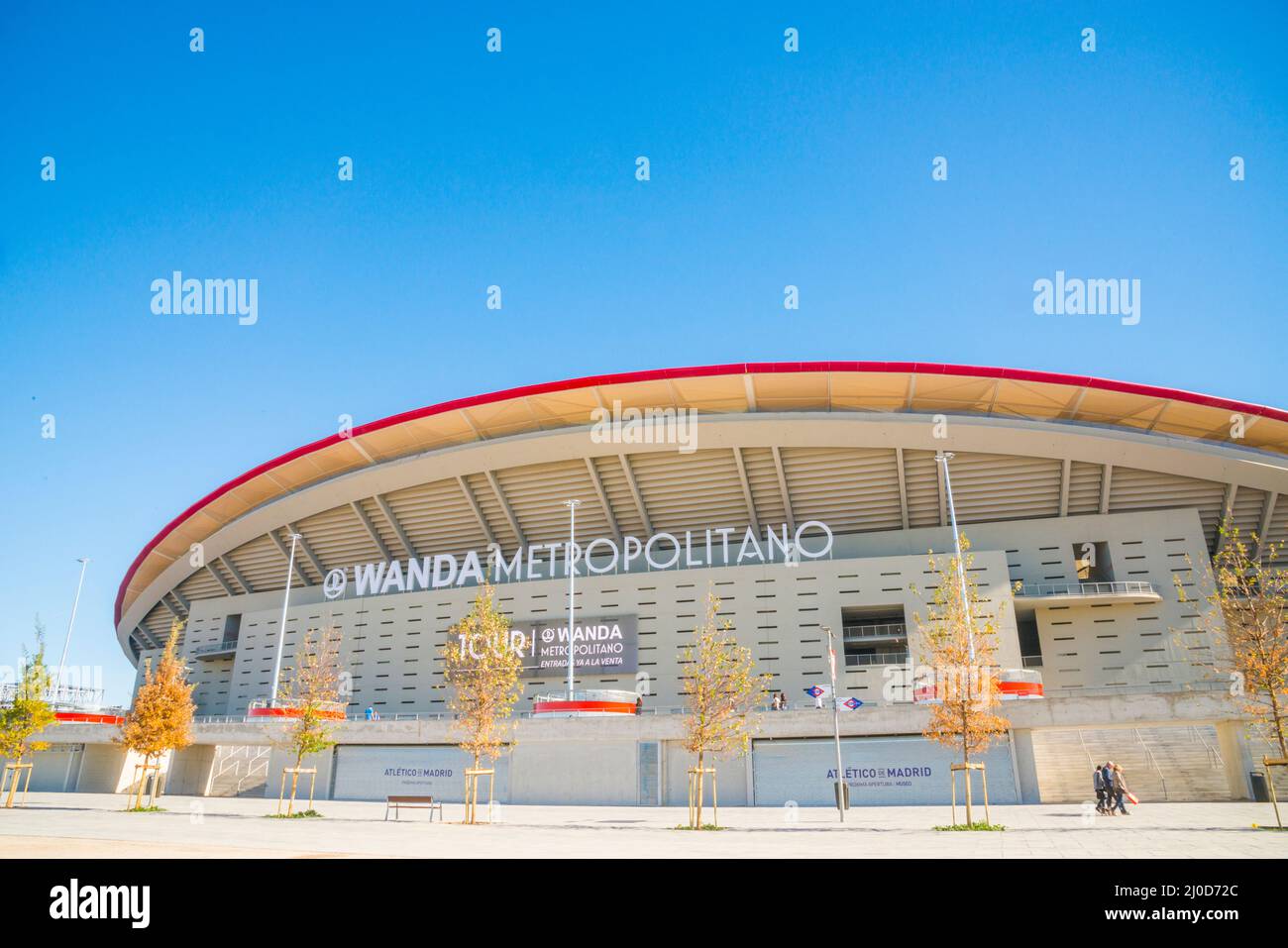 Wanda Metropolitano stadium, facade. Madrid, Spain. Stock Photo