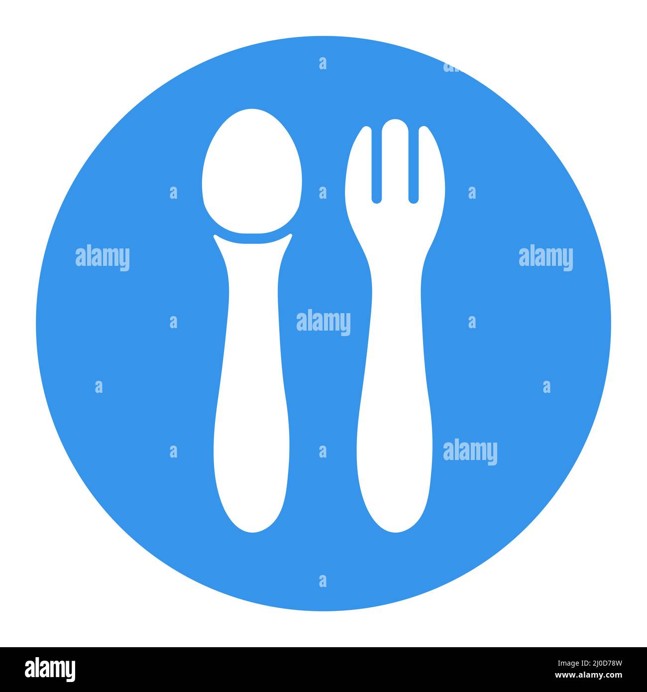 Spoon and fork for baby isolated vector glyph icon. Graph symbol for ...
