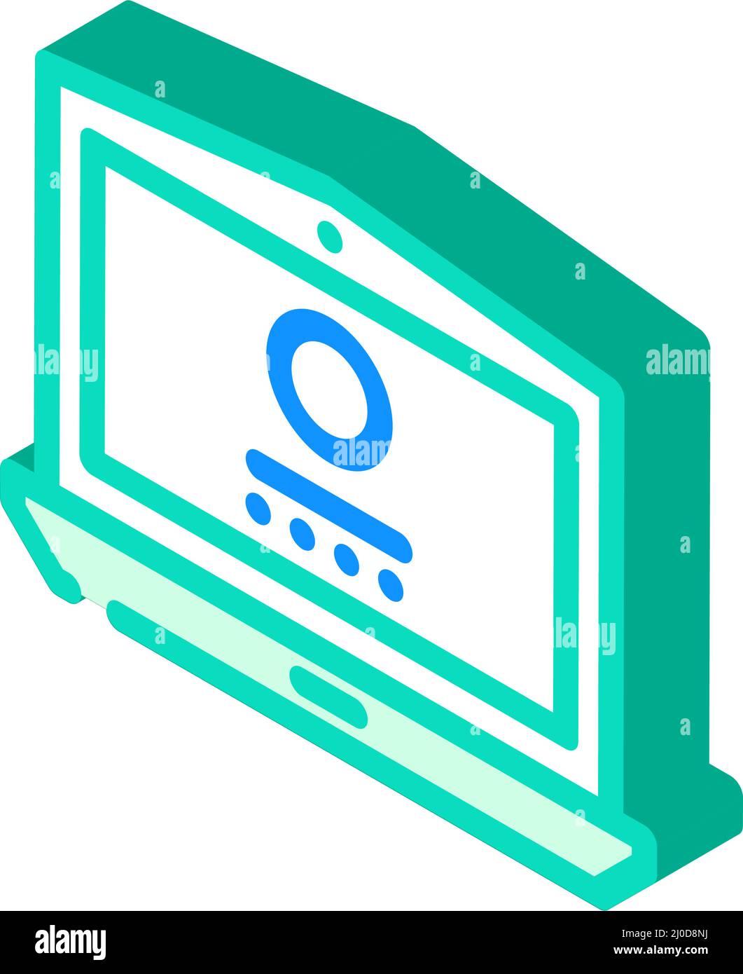 laptop digital computer isometric icon vector illustration Stock Vector