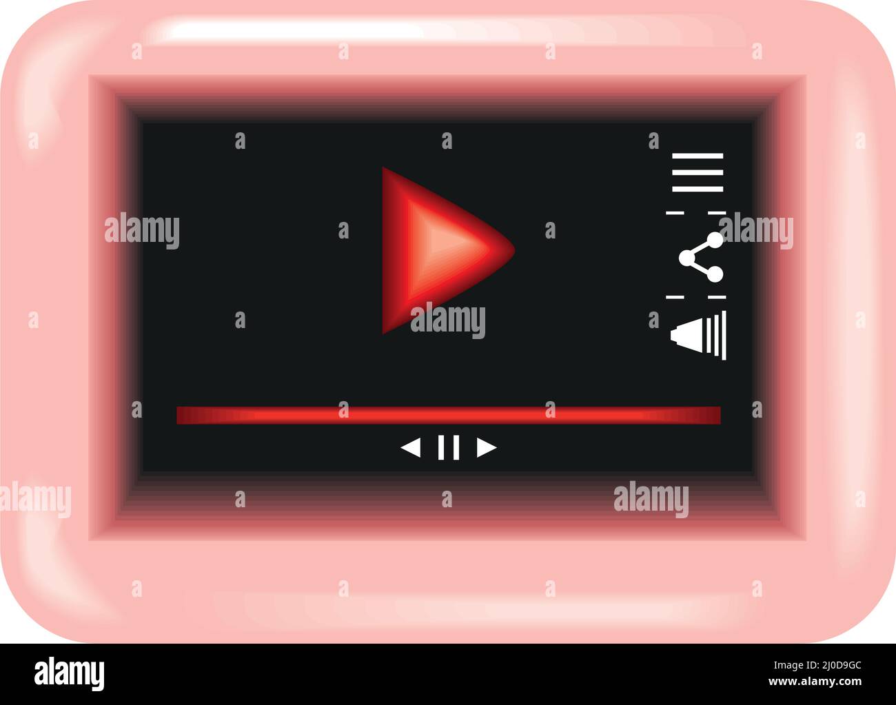 mobile video player Stock Vector Image & Art Alamy