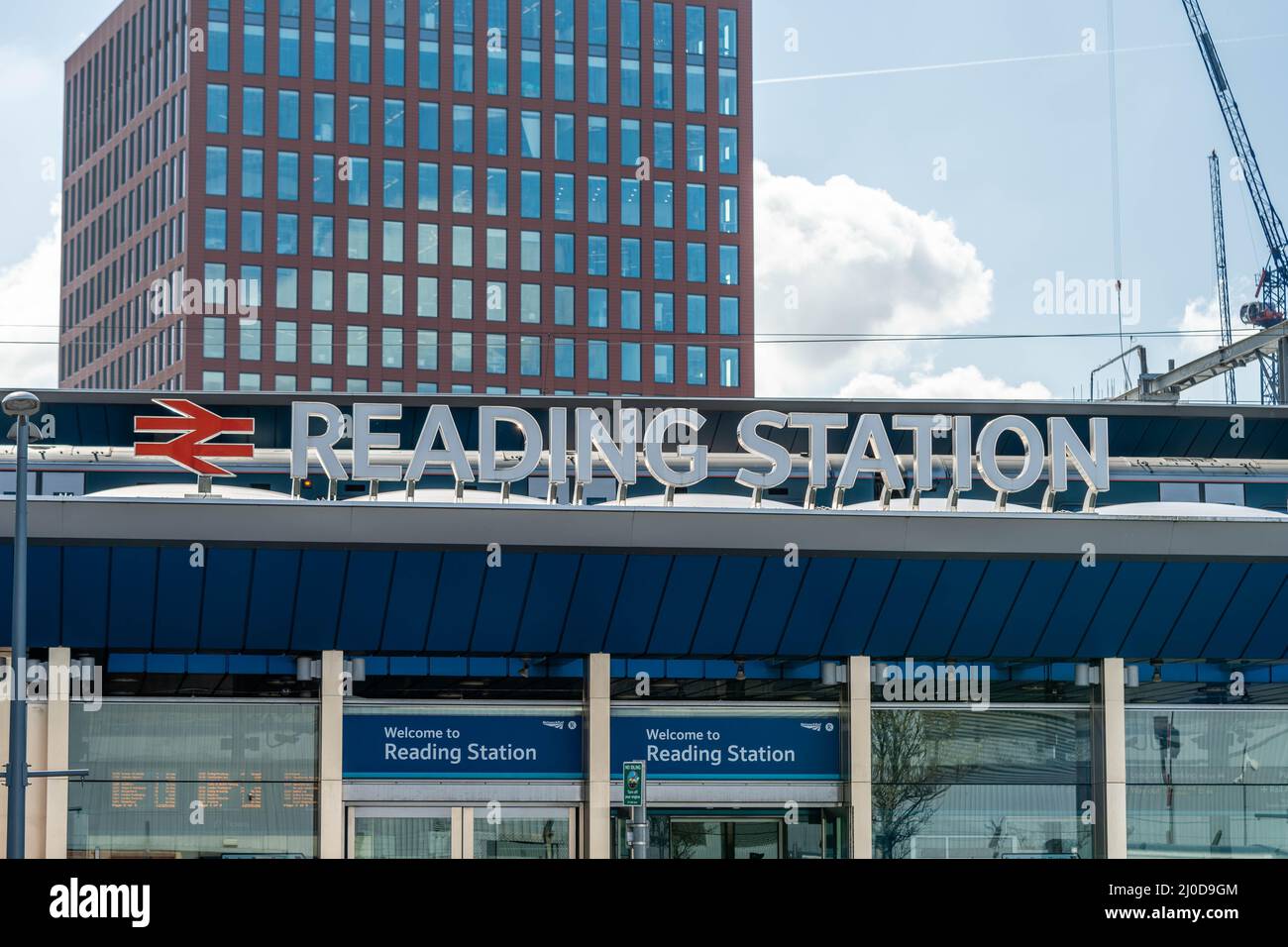 Reading Station North Entrance Signage Stock Photo