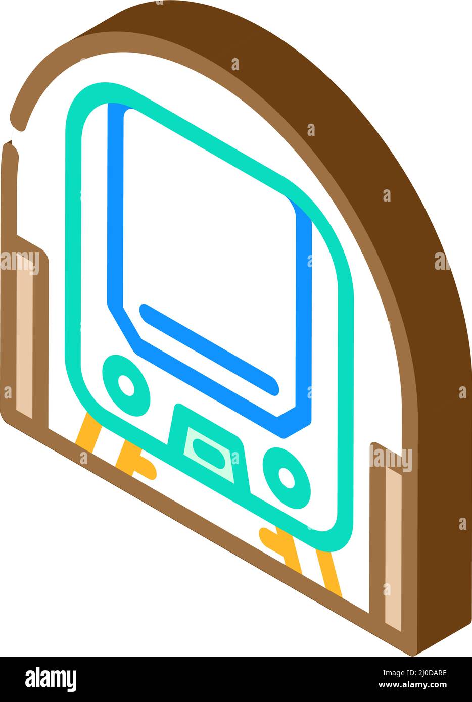 underground metro train isometric icon vector illustration Stock Vector ...