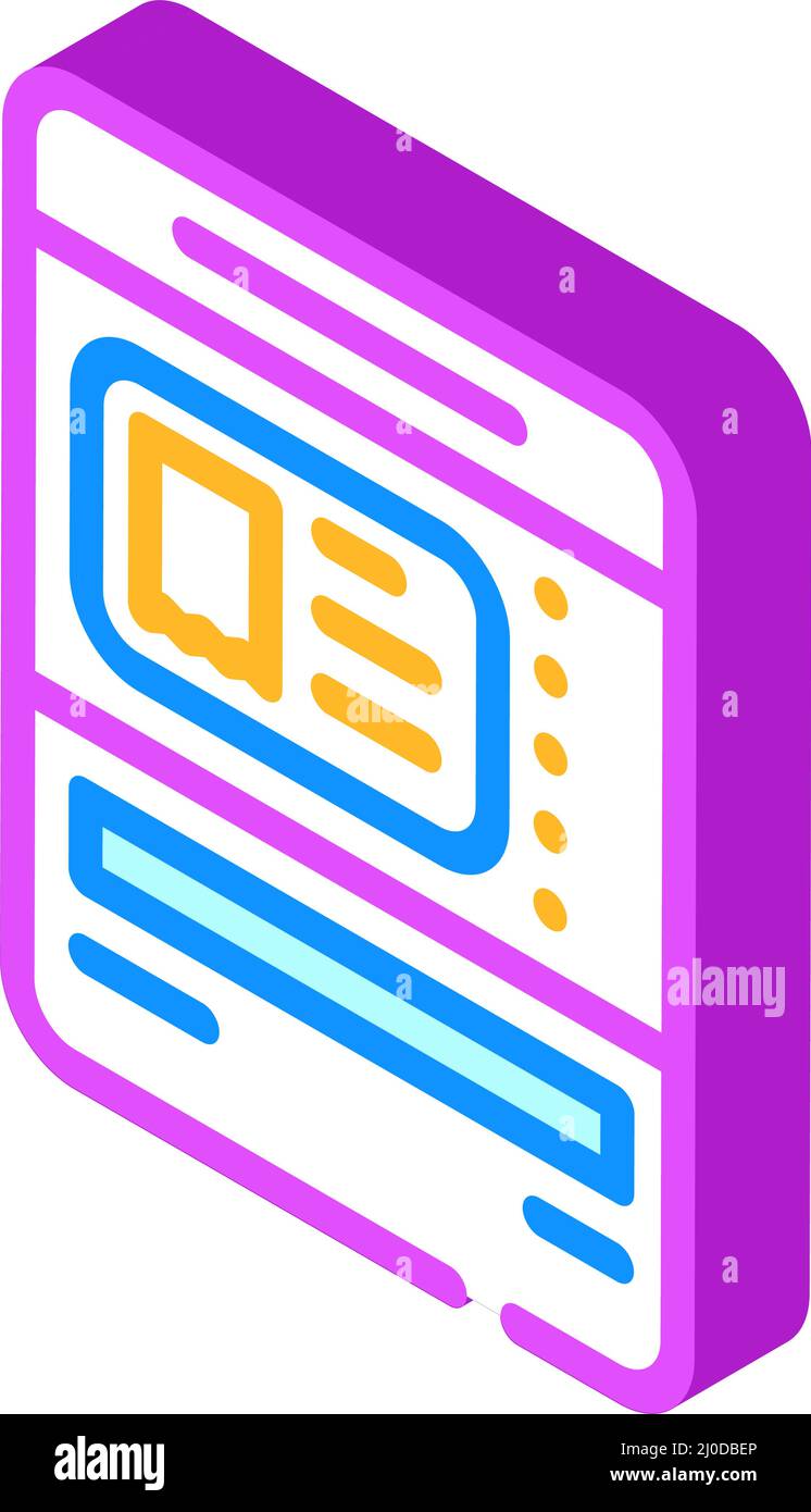 ticket dispenser isometric icon vector illustration Stock Vector Image ...