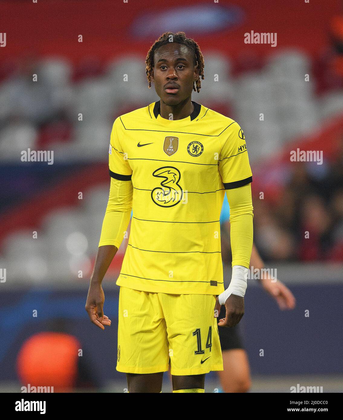 16 March 2022 - Lille v Chelsea - UEFA Champions League - Round of Sixteen - Second Leg - Stade Pierre-Mauroy  Trevoh Chalobah during the Champions League match against Lille. Picture Credit : © Mark Pain / Alamy Live News Stock Photo