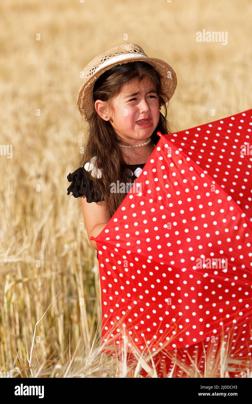 Girl in the cornfield Stock Photo Alamy
