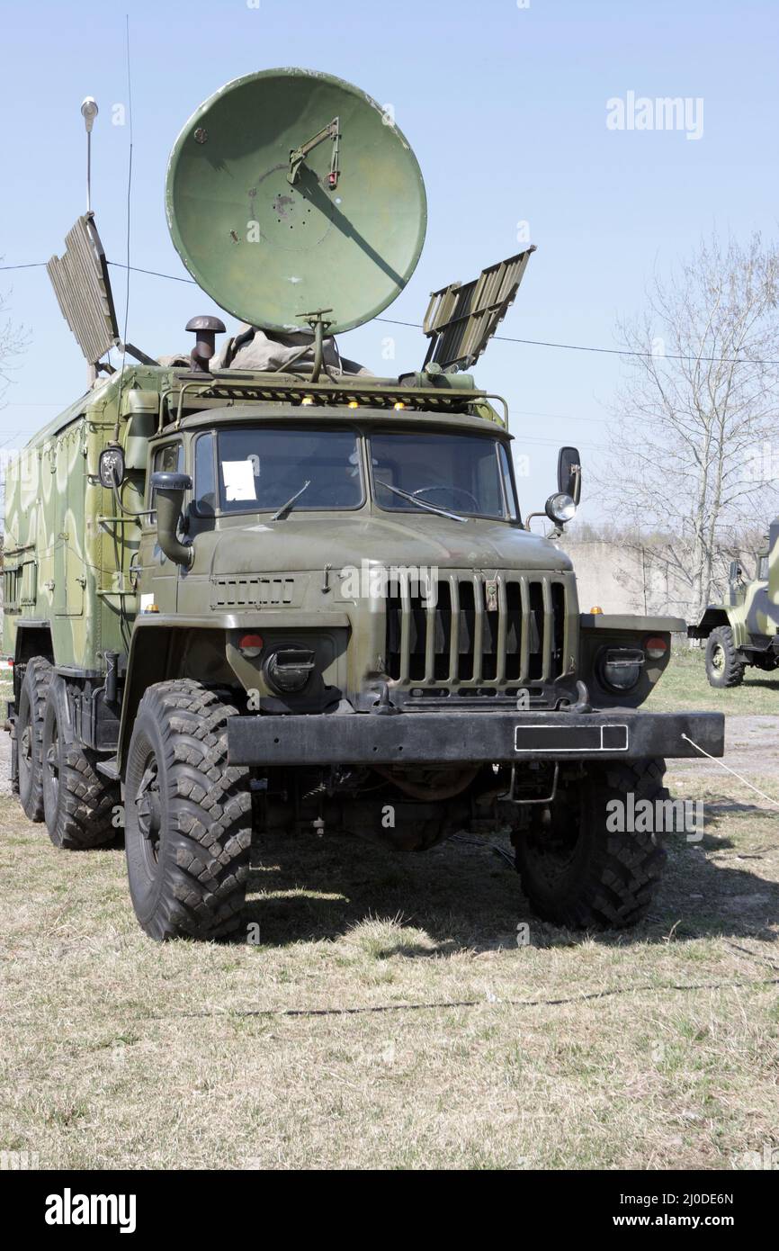 The car with radar of Army Signal Corps Stock Photo - Alamy