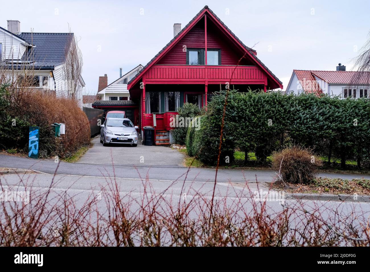 A view of a residential zone in Stavanger. Stock Photo