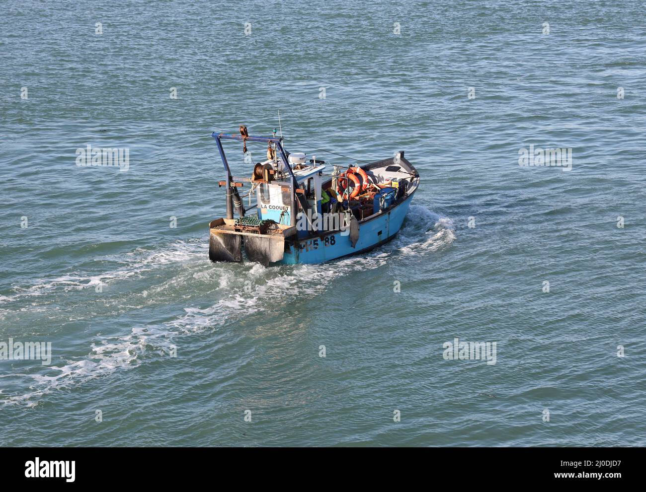 The wooden hulled fishing vessel LA COQUET (PH588) Stock Photo
