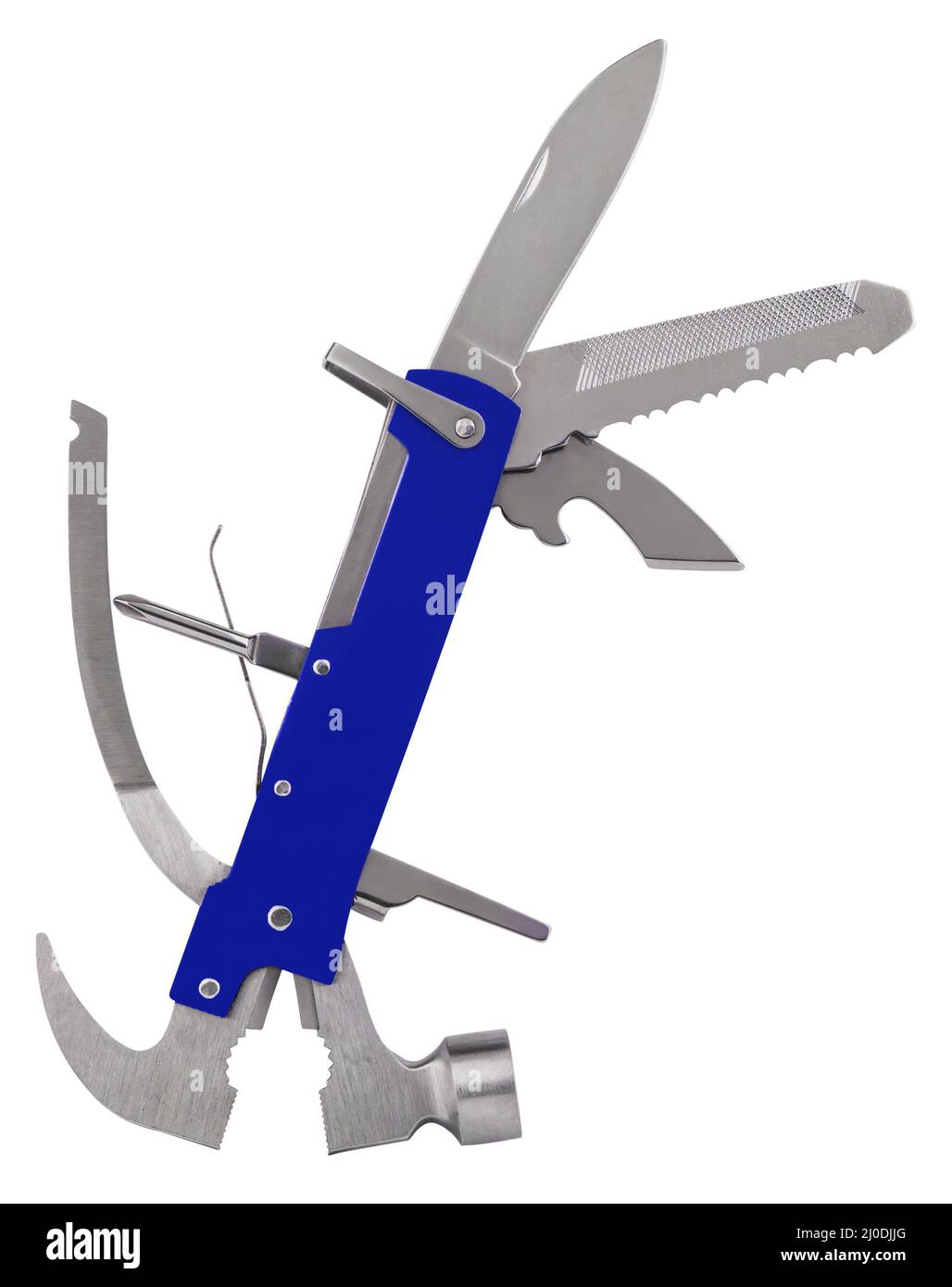 multitool knife isolated on white background Stock Photo